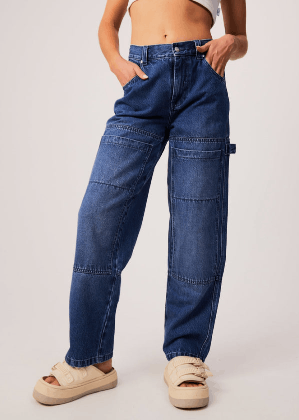 Afends BNWT Afends - Moss - Hemp Denim Double Knee Carpenter Pants Size 24" / US 00 / IT 34 - 1 Thumbnail