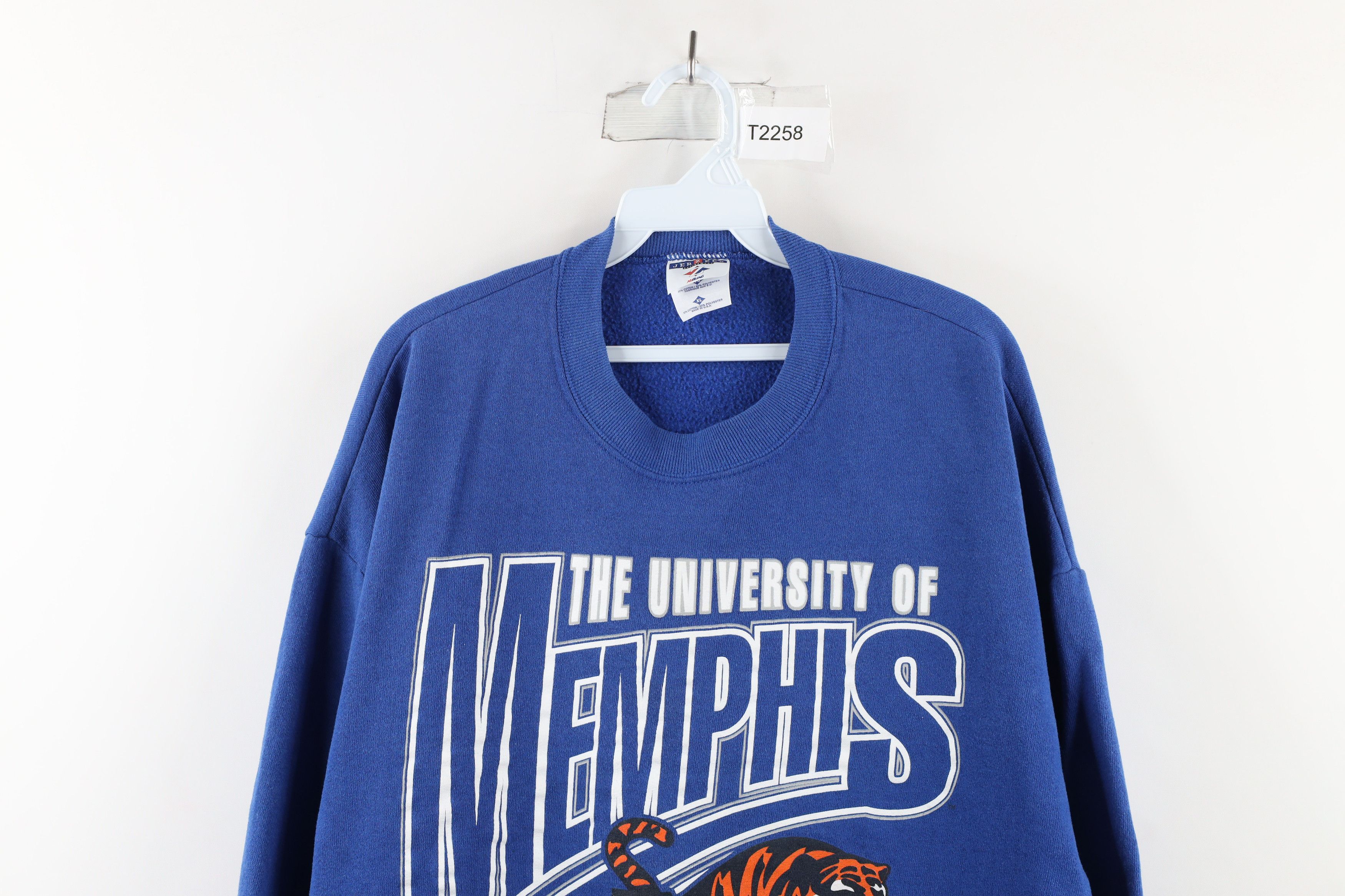 Vintage Vintage 90s University of Memphis Crewneck Sweatshirt USA Size US XL / EU 56 / 4 - 2 Thumbnail
