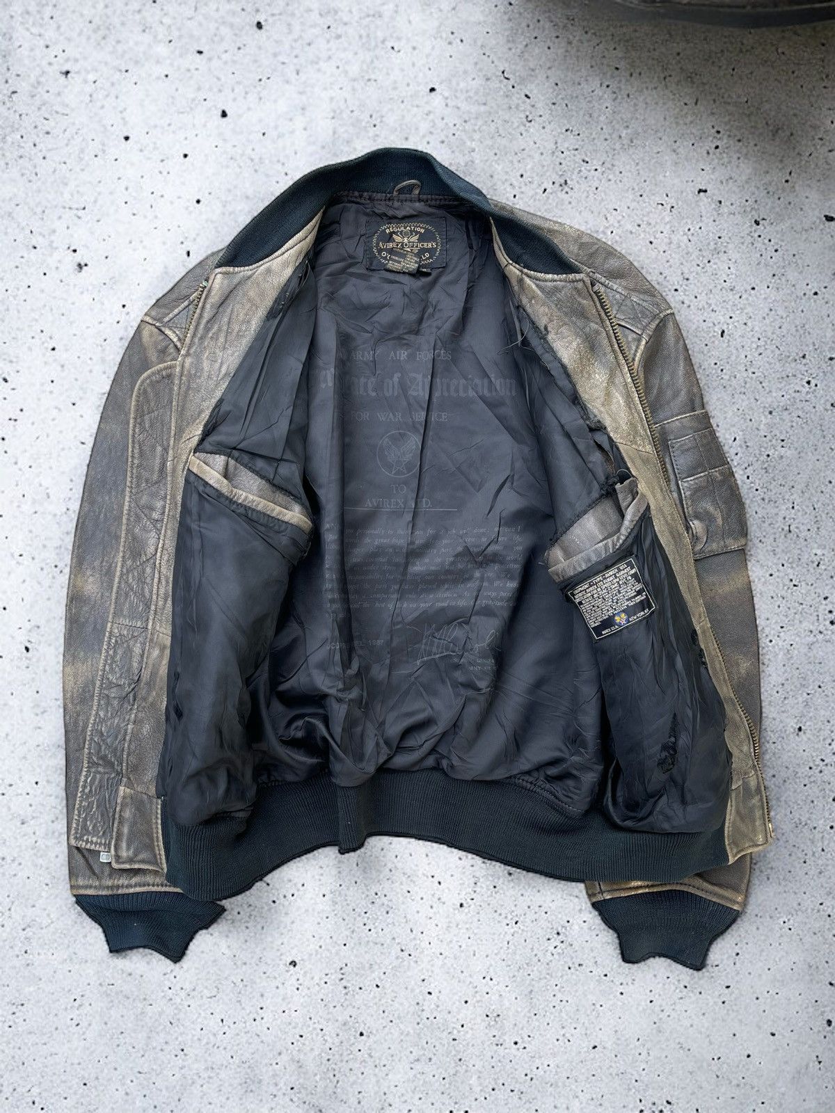 Avirex 🔥Vintage 80's Avirex Goat Skin Flight Bomber Leather Jacket Size US S / EU 44-46 / 1 - 4 Thumbnail