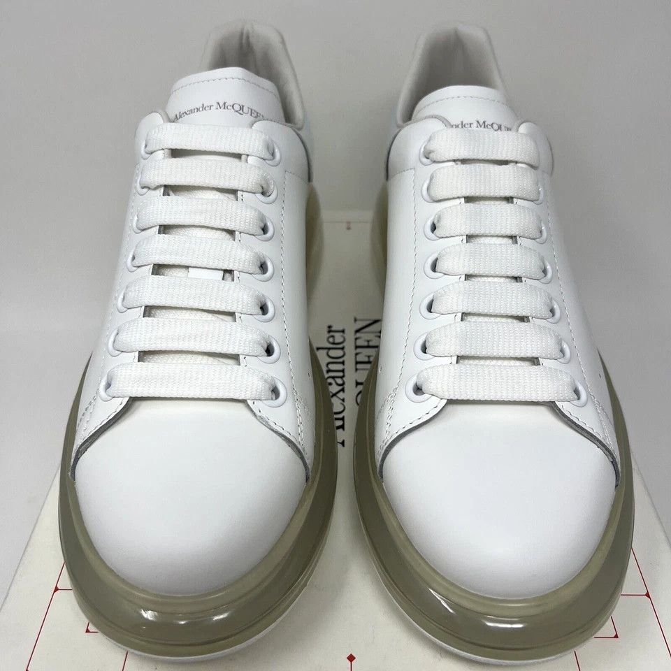 Alexander McQueen o1w1db10925 Oversized Transparent Sole Sneaker in White Size US 5 / IT 35 - 2 Thumbnail