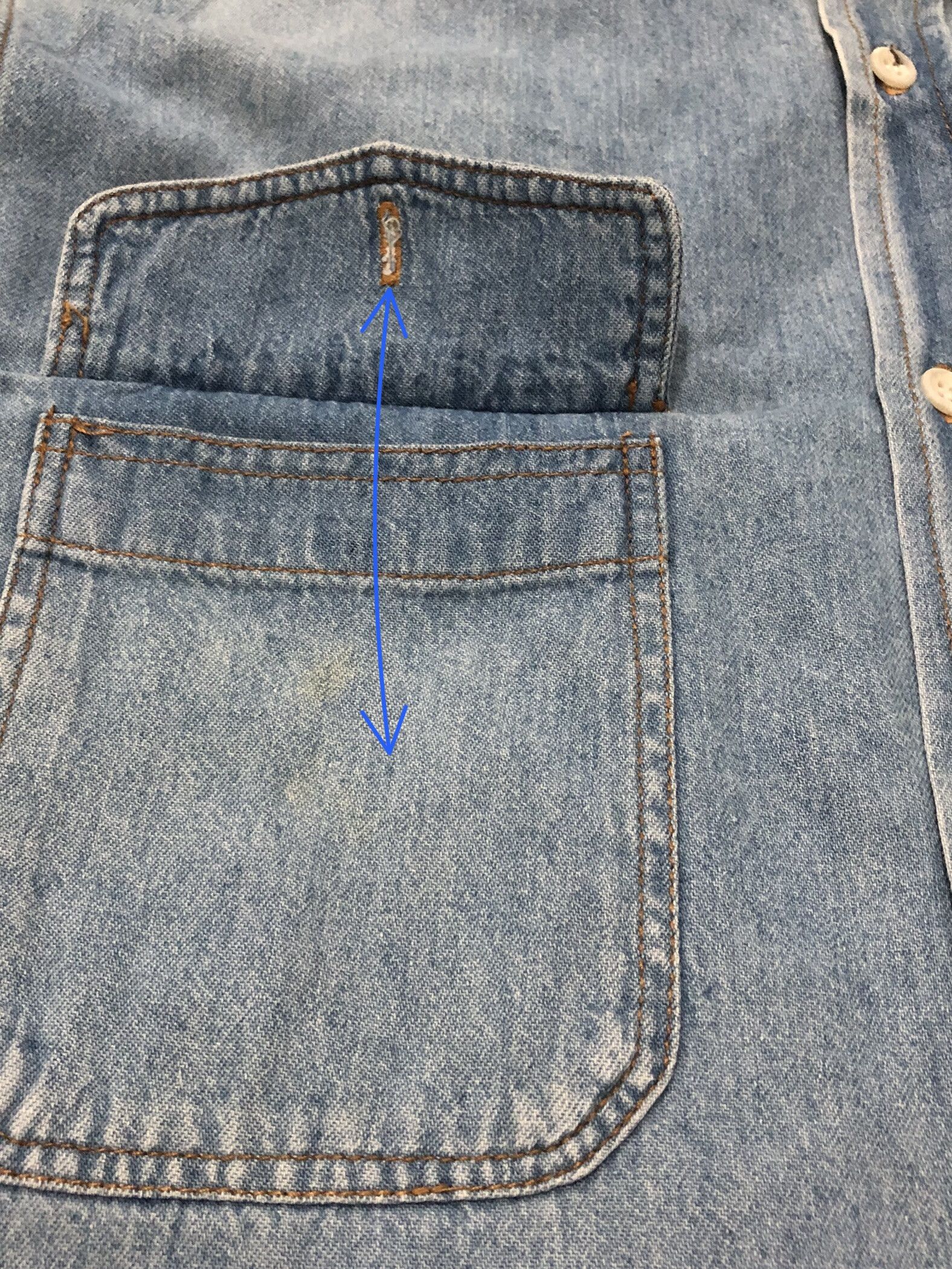 Blue Blue Japan × Japanese Brand × Vintage Vintage Worn Blue Blue Button Up Denim Shirt Size US M / EU 48-50 / 2 - 8 Thumbnail