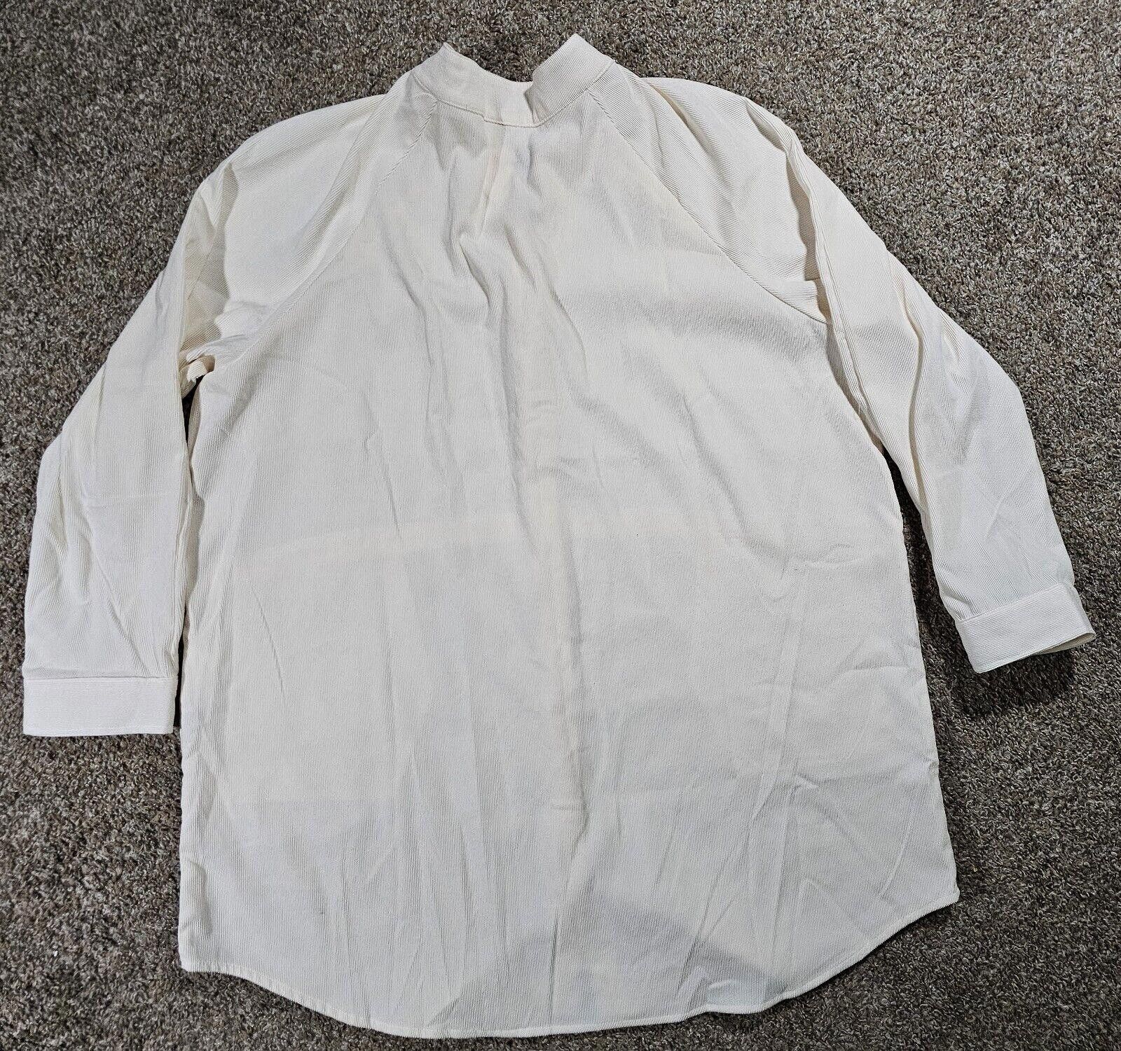 Designer Perch Blu Pepper 3/4 Sleeve Button Down 3XL Corduroy Pockets Size 3XL / US 20-22 - 7 Thumbnail