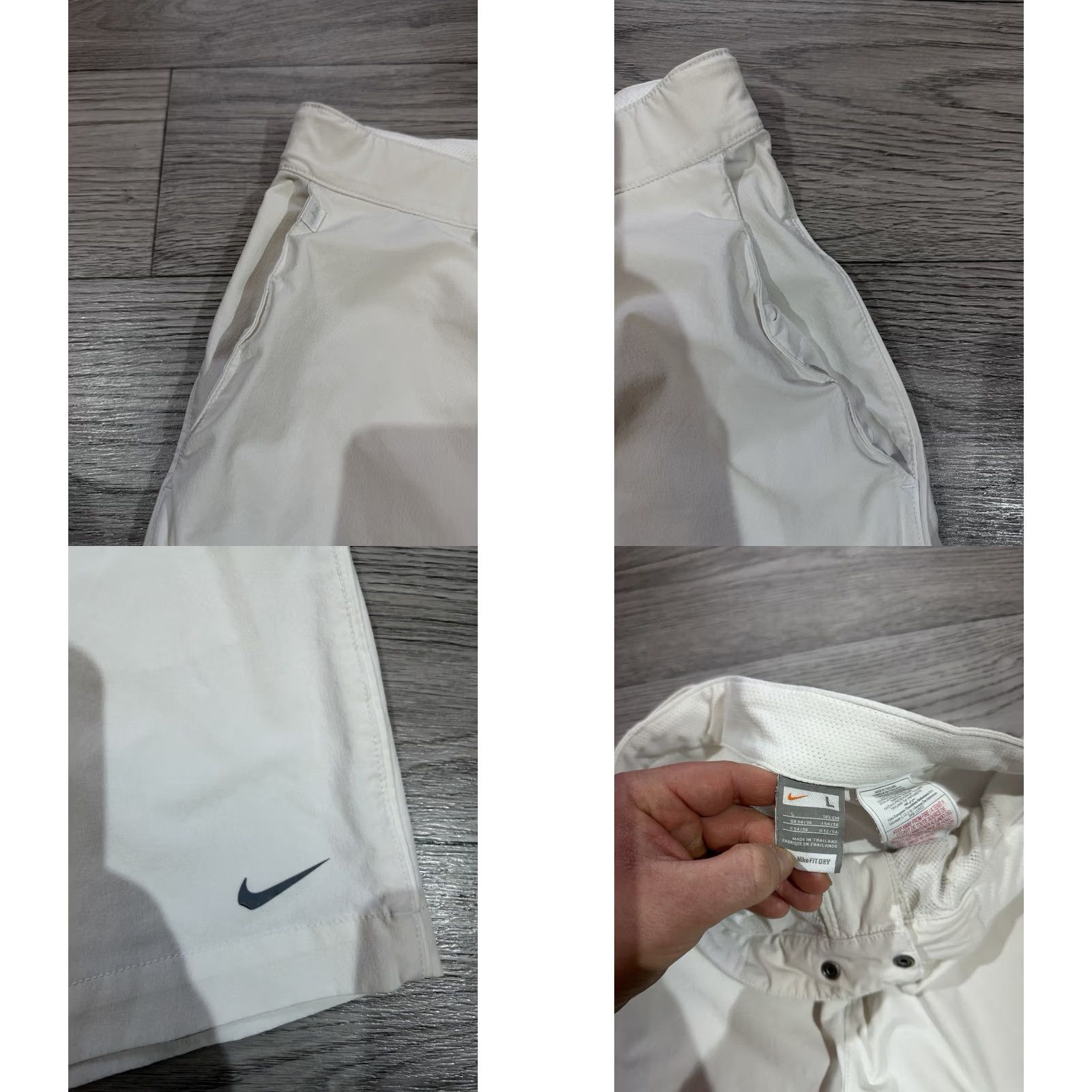 Nike VINTAGE Nike Tennis White Shorts Mens L Bermuda 237155-100 Sports Tennis White Size US 33 - 8 Thumbnail