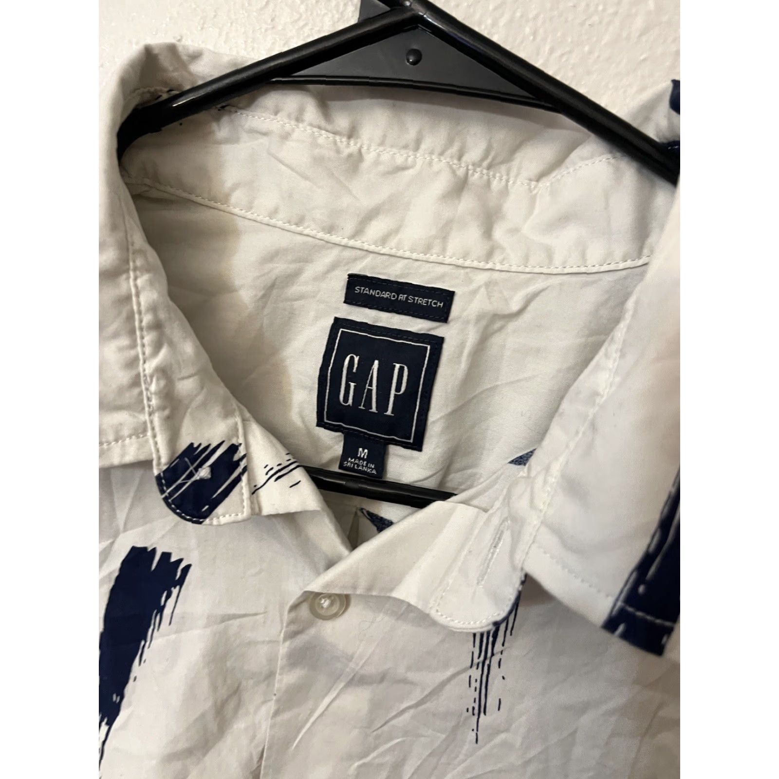 Gap Gap Men's Casual Button-Down Shirt Short Sleeve Summer Cotton White M Classic Beach Bohemian Size US M / EU 48-50 / 2 - 2 Thumbnail