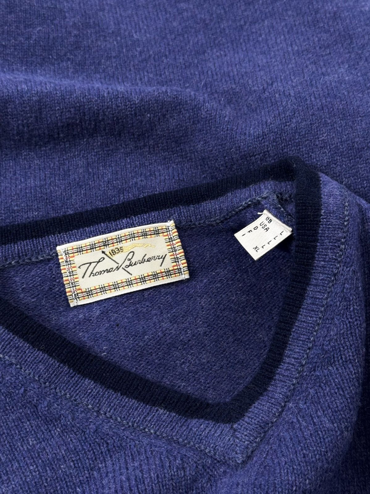 Burberry Burberry Lambswool Pullover Sweater Blue Men’s Size L Size US L / EU 52-54 / 3 - 4 Thumbnail