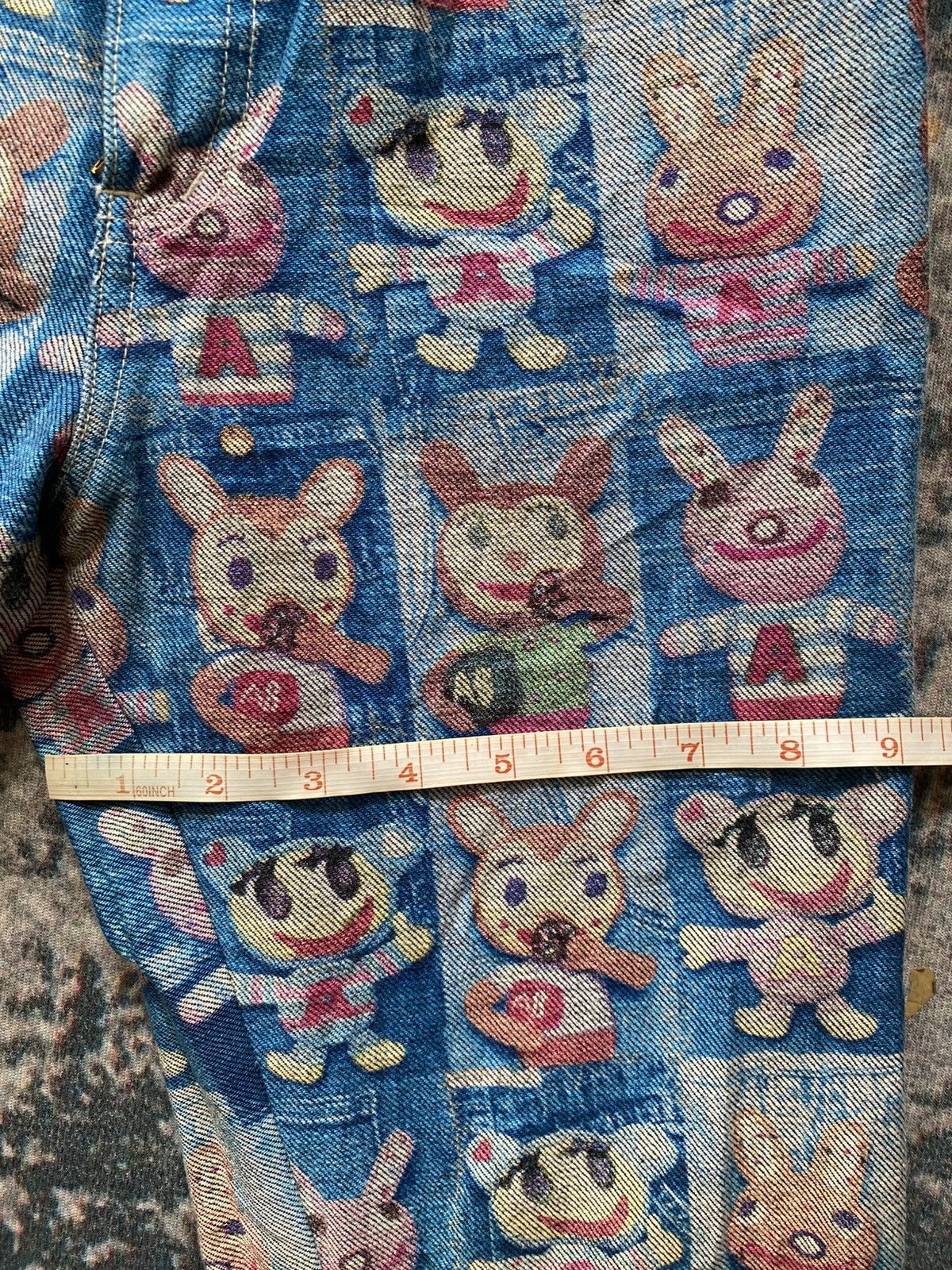Angel Blue × Hysteric Glamour 2000s Angel Blue - LSD TV Mascots Denim Pants Size 25" / US 0 / IT 36 - 11 Thumbnail