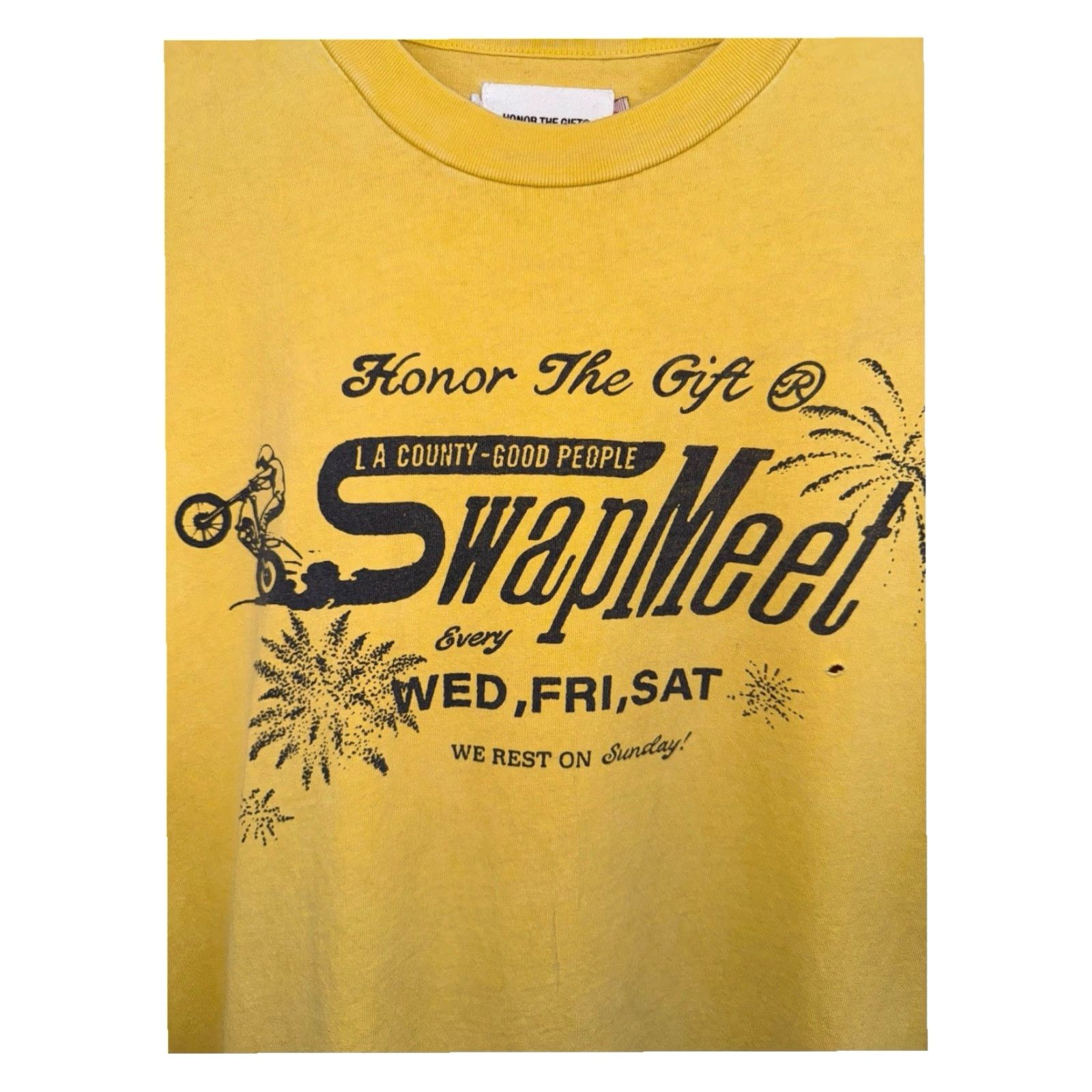 Honor the Gift HONOR THE GIFT Vintage T-Shirt Sz M Mustard Yellow Mens Tee Shirt RARE Swap Meet Yellow 90s Merch Size US M / EU 48-50 / 2 - 5 Thumbnail