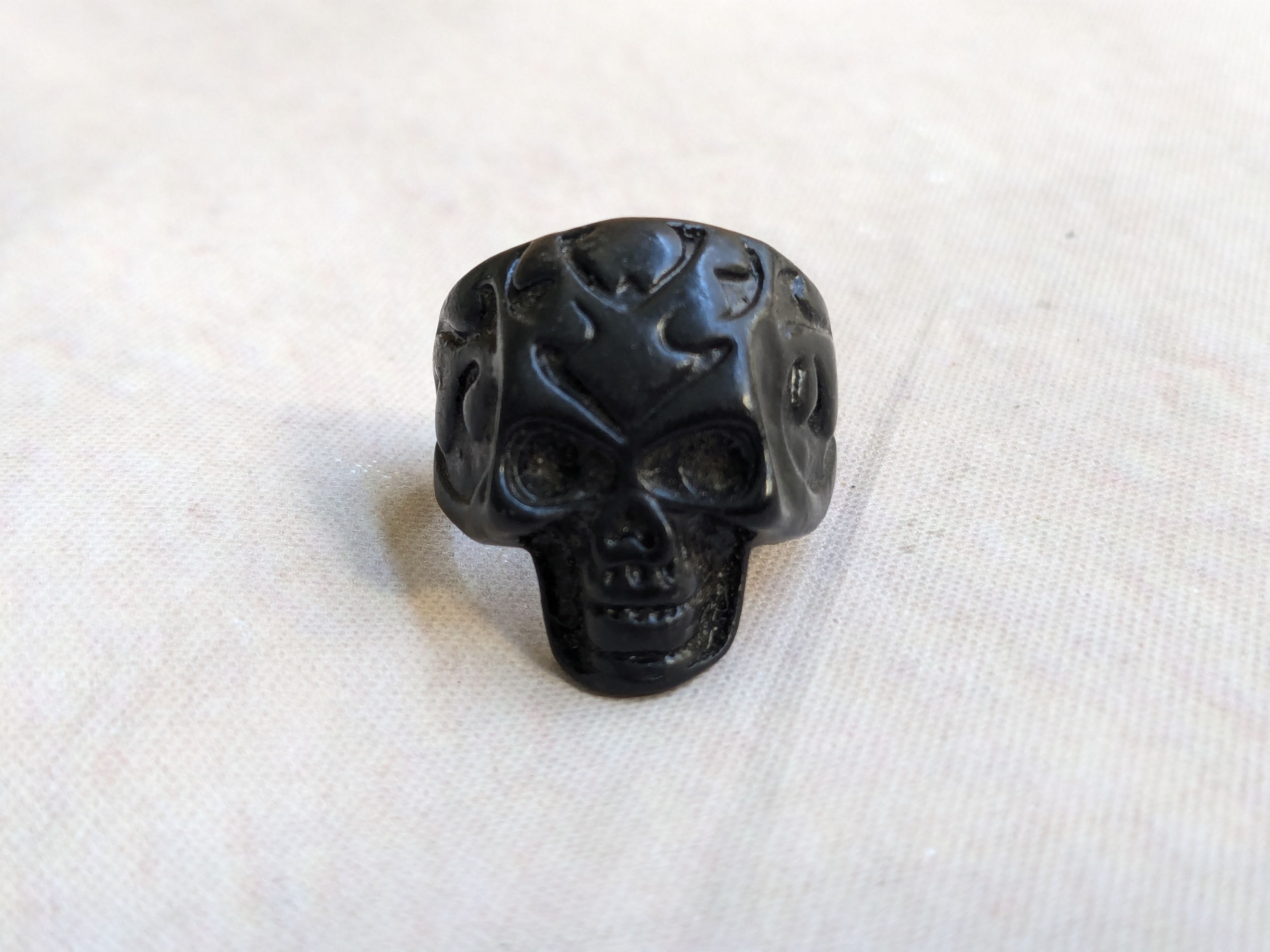 Jewelry Black Skull Ring 9.25 Size ONE SIZE - 3 Thumbnail