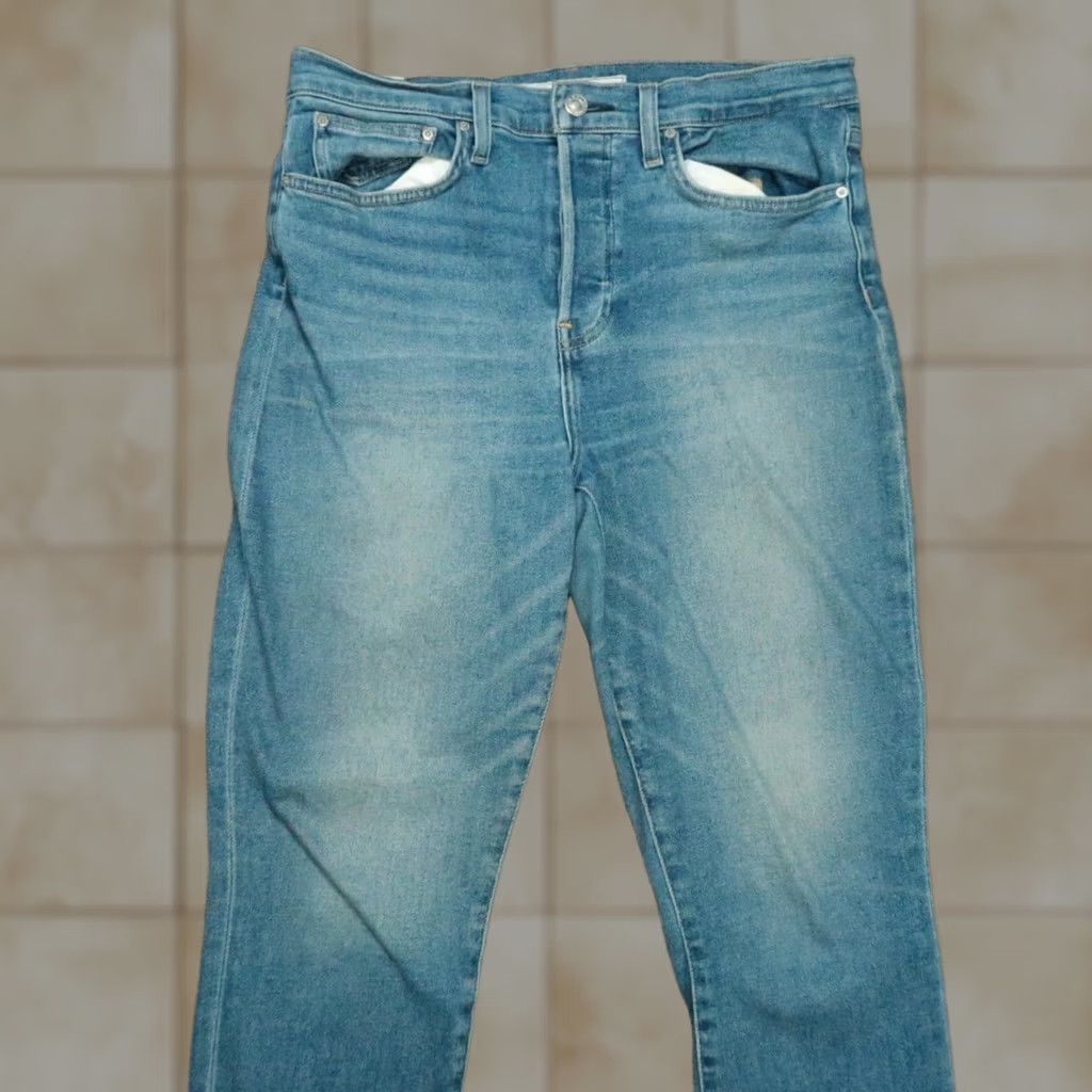 Frank & Eileen Frank Eileen Jeans Womens 31 Blue Cork Frayed Raw Hem Straight 31x26 Size 24" / US 00 / IT 34 - 1 Thumbnail