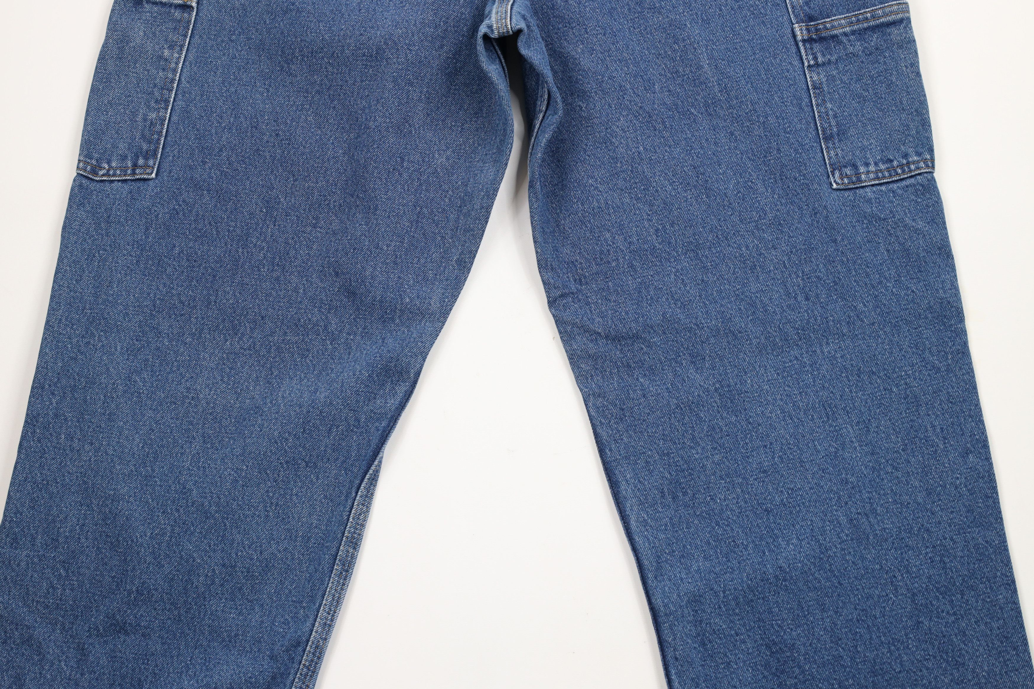 Carhartt × Vintage Vintage Carhartt Spell Out Wide Leg Dungaree Denim Jeans Size US 38 / EU 54 - 10 Thumbnail