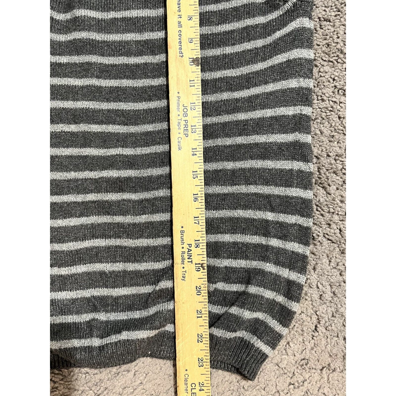 Gap Gap Pullover Sweater Women M Gray Striped Crew Neck Knit Relaxed Size M Size M / US 6-8 / IT 42-44 - 5 Thumbnail