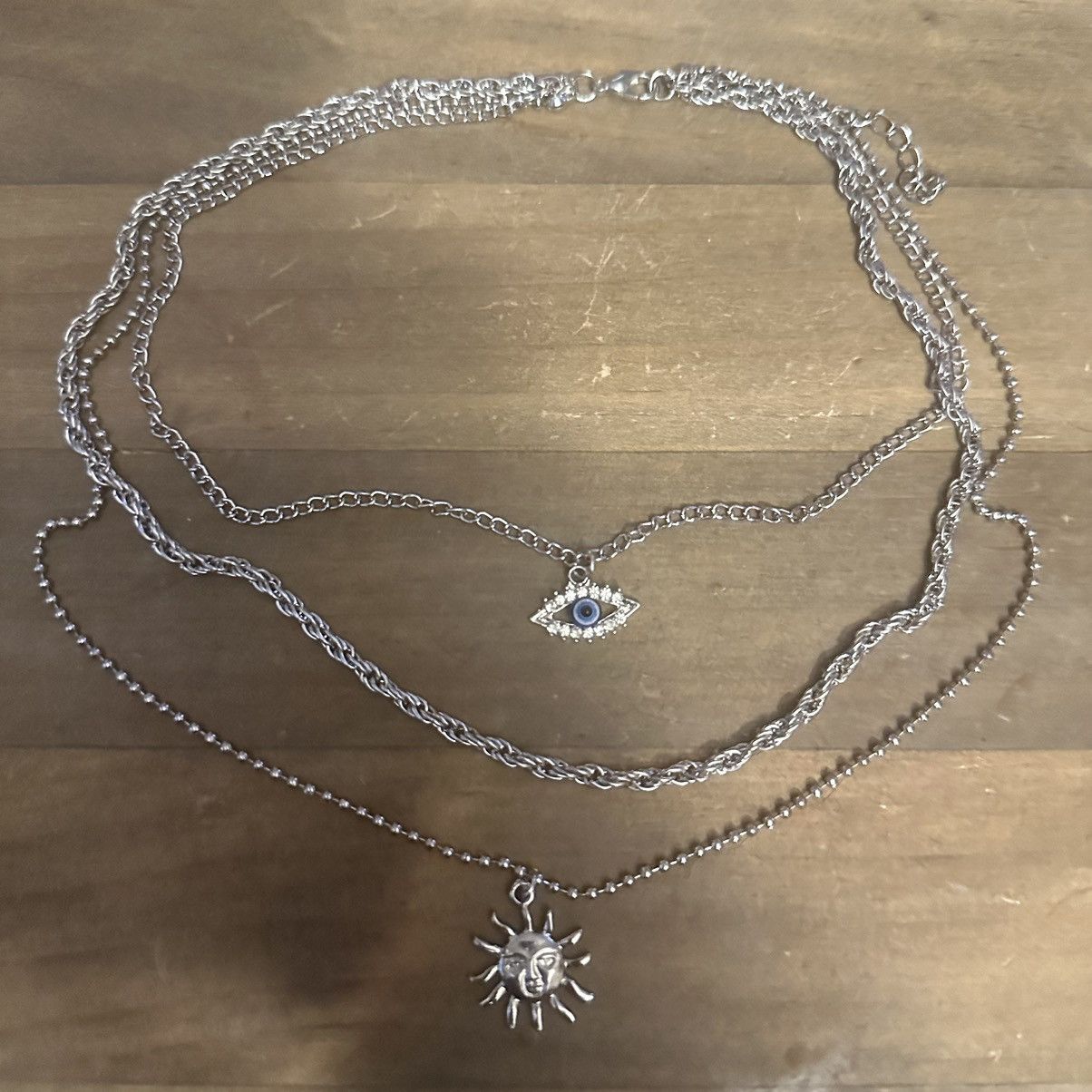 Other Multi strand layered evil eye and sun pendant necklace Size ONE SIZE - 2 Thumbnail