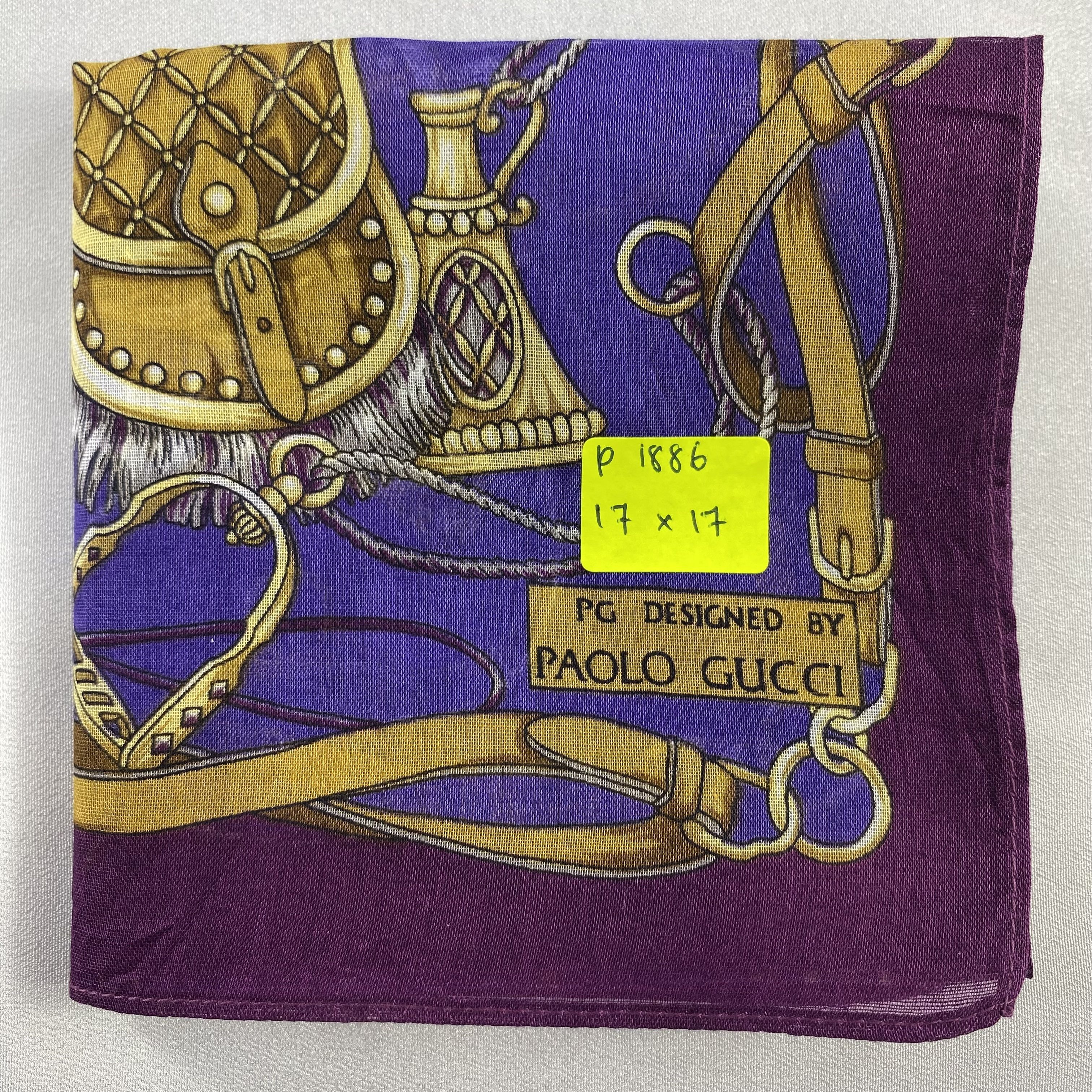 Paolo Gucci × Vintage Paolo Gucci Neckerchief / Bandana / Handkerchief-P1886 Size ONE SIZE - 5 Thumbnail
