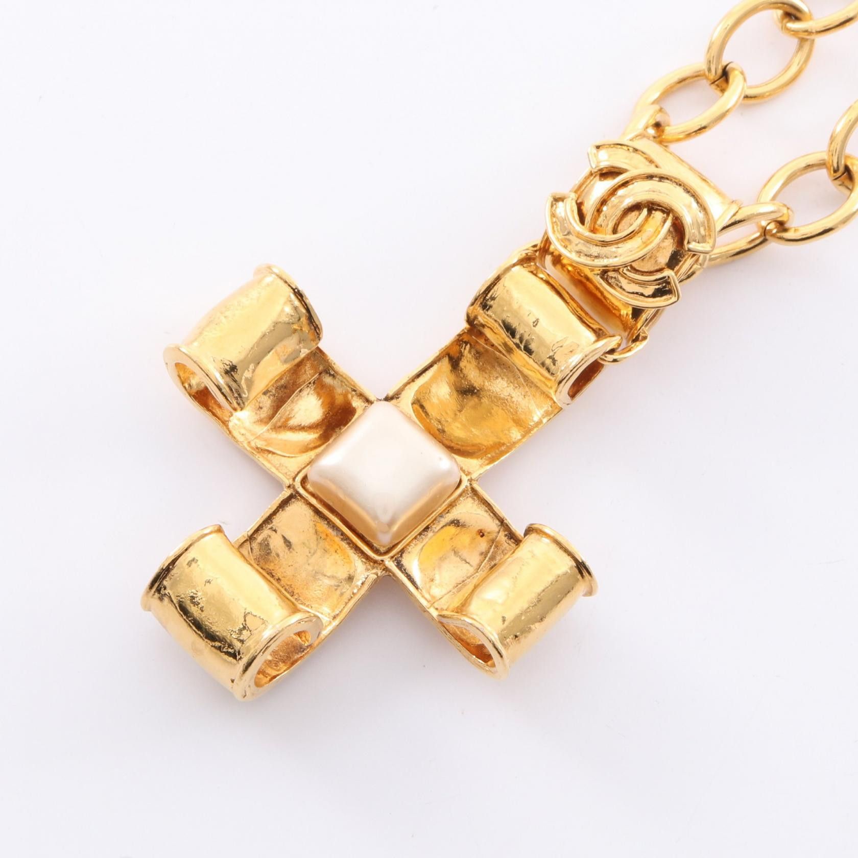 Chanel Chanel Chanel Coco Mark Necklace Pearl Necklace Metal Necklace Size ONE SIZE - 1 Thumbnail