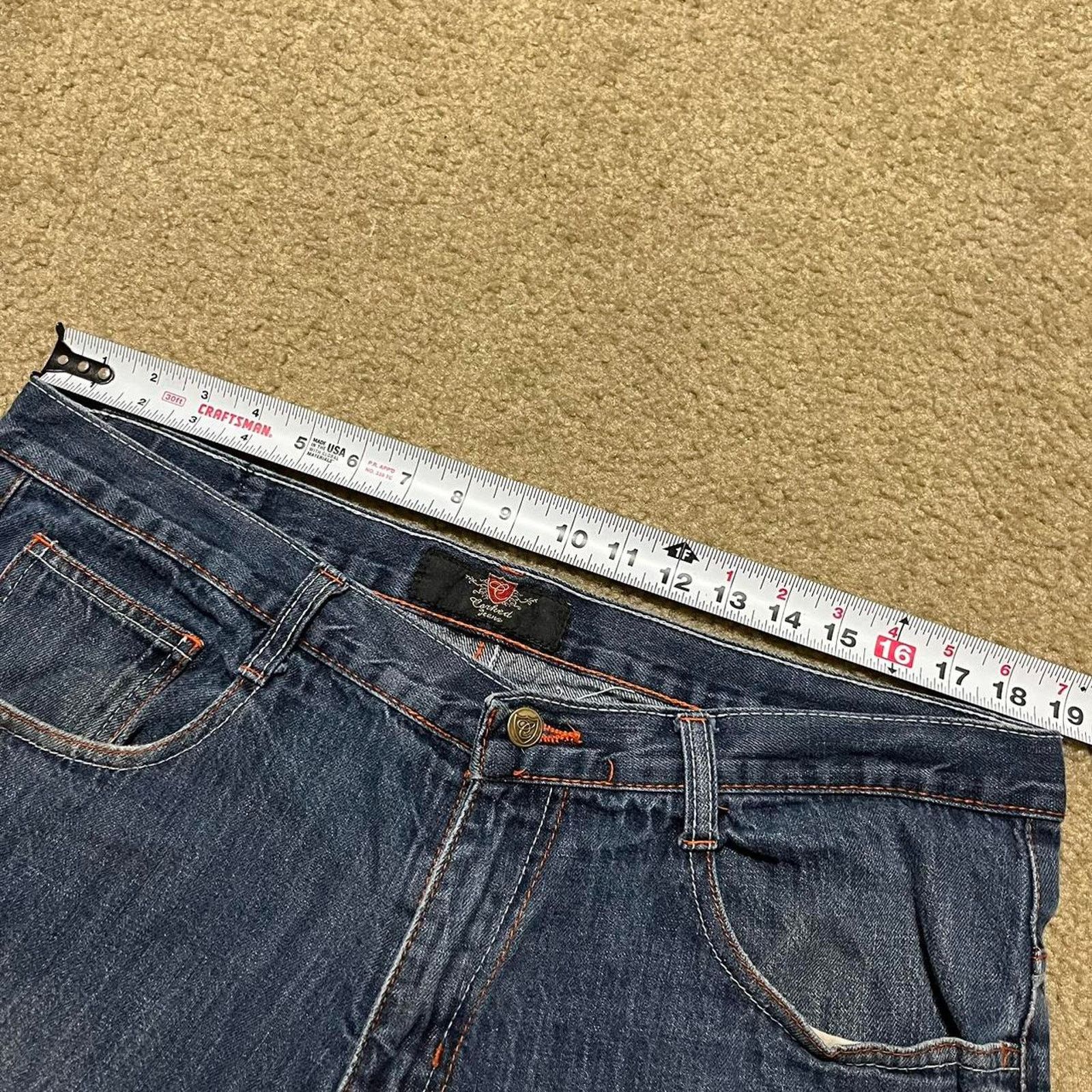 Other Y2K Corked Baggy Skater Orange Embroidered Long Jorts 38W Size US 38 / EU 54 - 3 Thumbnail