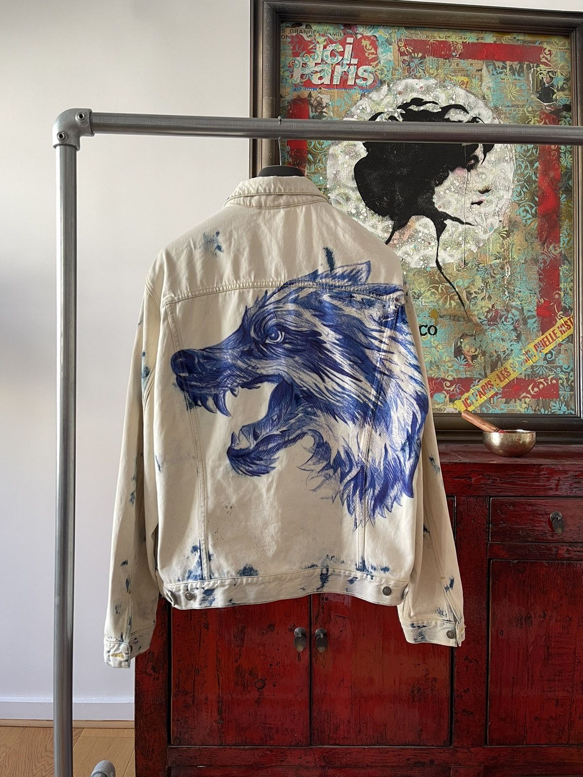 Gucci Gucci Wolf Printed Denim Jacket Grailed