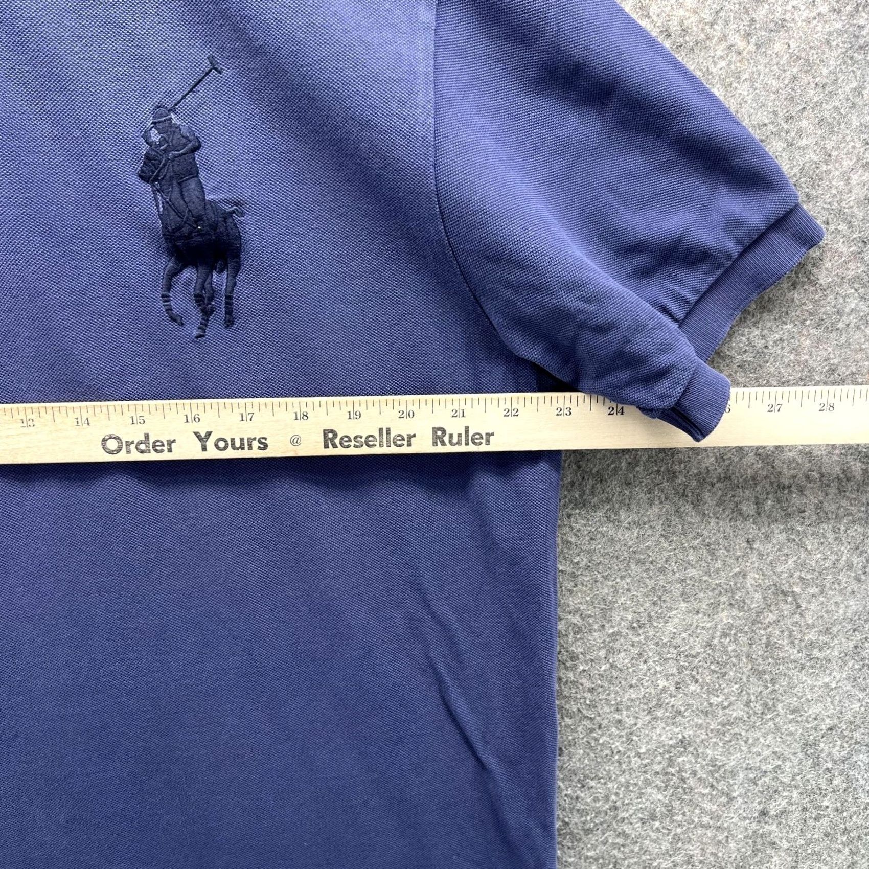Polo Ralph Lauren VINTAGE Polo Ralph Lauren Polo Shirt Mens L Blue Embroidered 3 Big Pony 90s Size US L / EU 52-54 / 3 - 4 Thumbnail