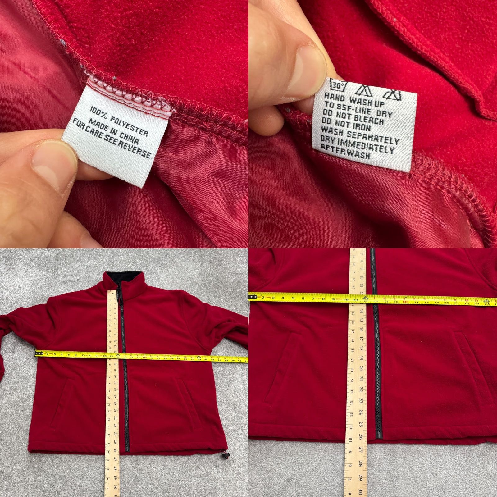 Vintage Princess Cruises Jacket Womens L Red Embroidered Fleece Pocket Zip Mid-Length Outdoor 90s? Size L / US 10 / IT 46 - 8 Thumbnail