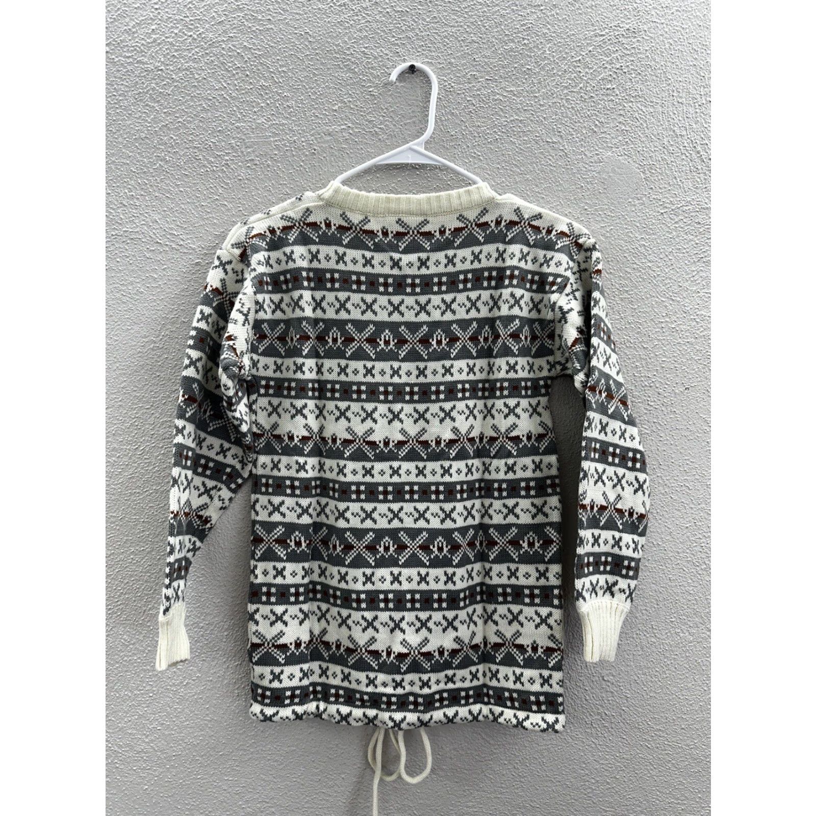 Vintage Alexanders Womens Sweater Size Medium Fair Isle Long Sleeve Tie Waist Pullover Knitted Knit Casual Size M / US 6-8 / IT 42-44 - 5 Thumbnail