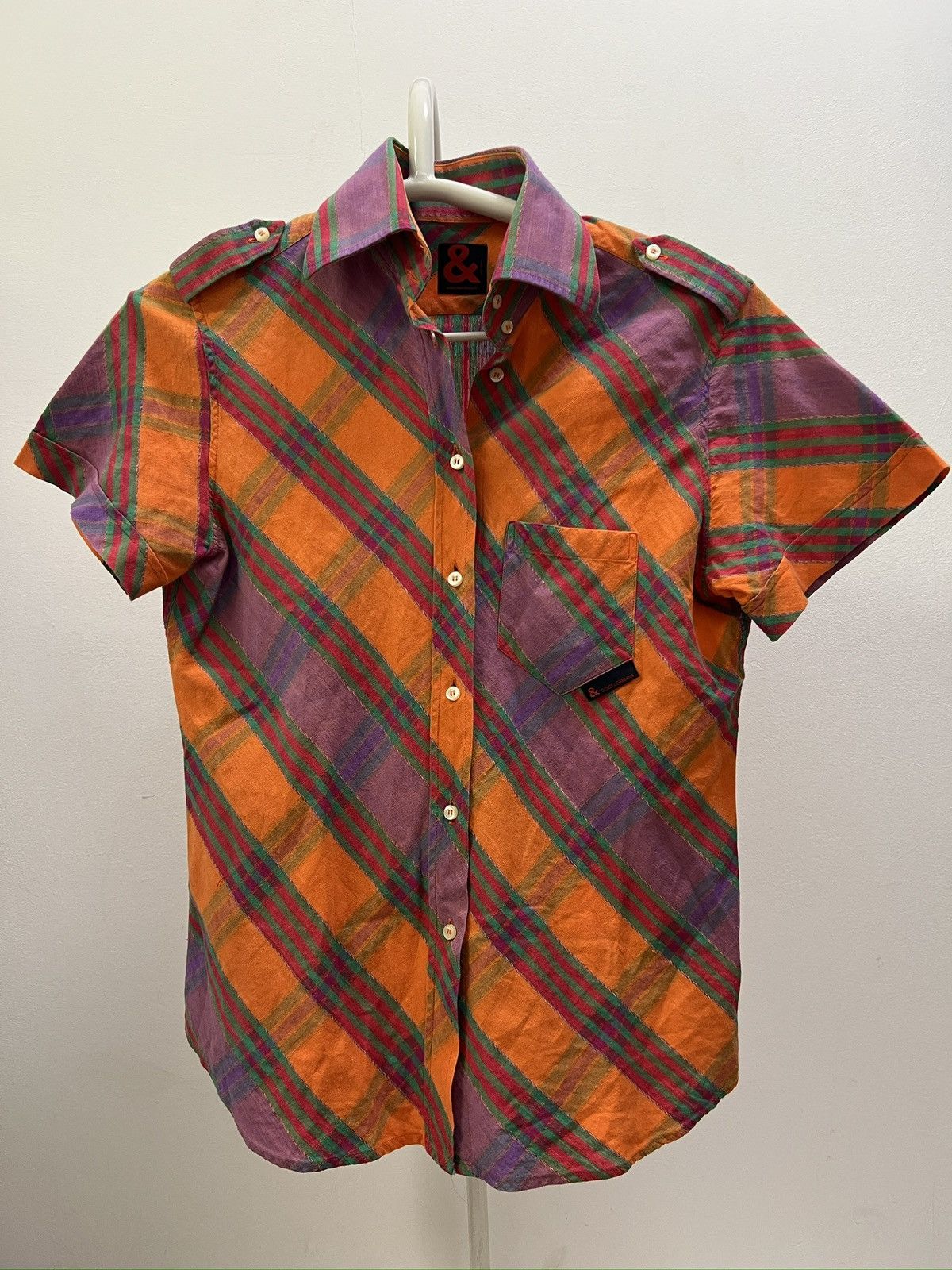 Designer × Dolce & Gabbana × Vintage Dolce & Gabbana multicoloured shirt luxury vintage Size L / US 10 / IT 46 - 2 Thumbnail