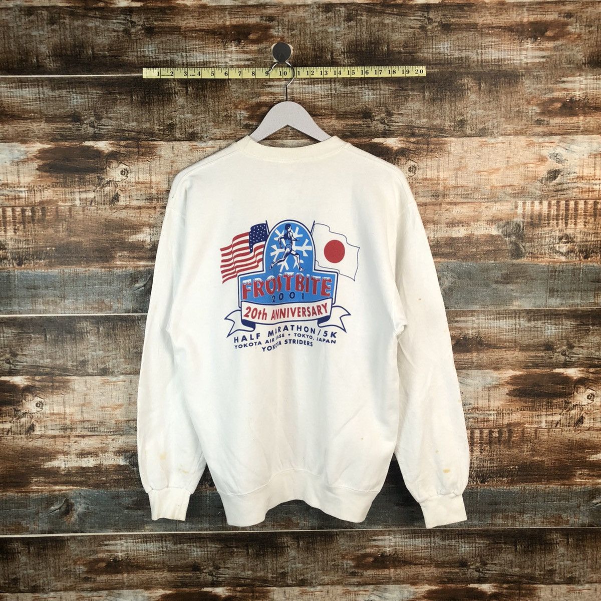 Japanese Brand × Vintage MJ Sofee vintage Marathon White Sweatshirt #A1997 Size US M / EU 48-50 / 2 - 1 Thumbnail