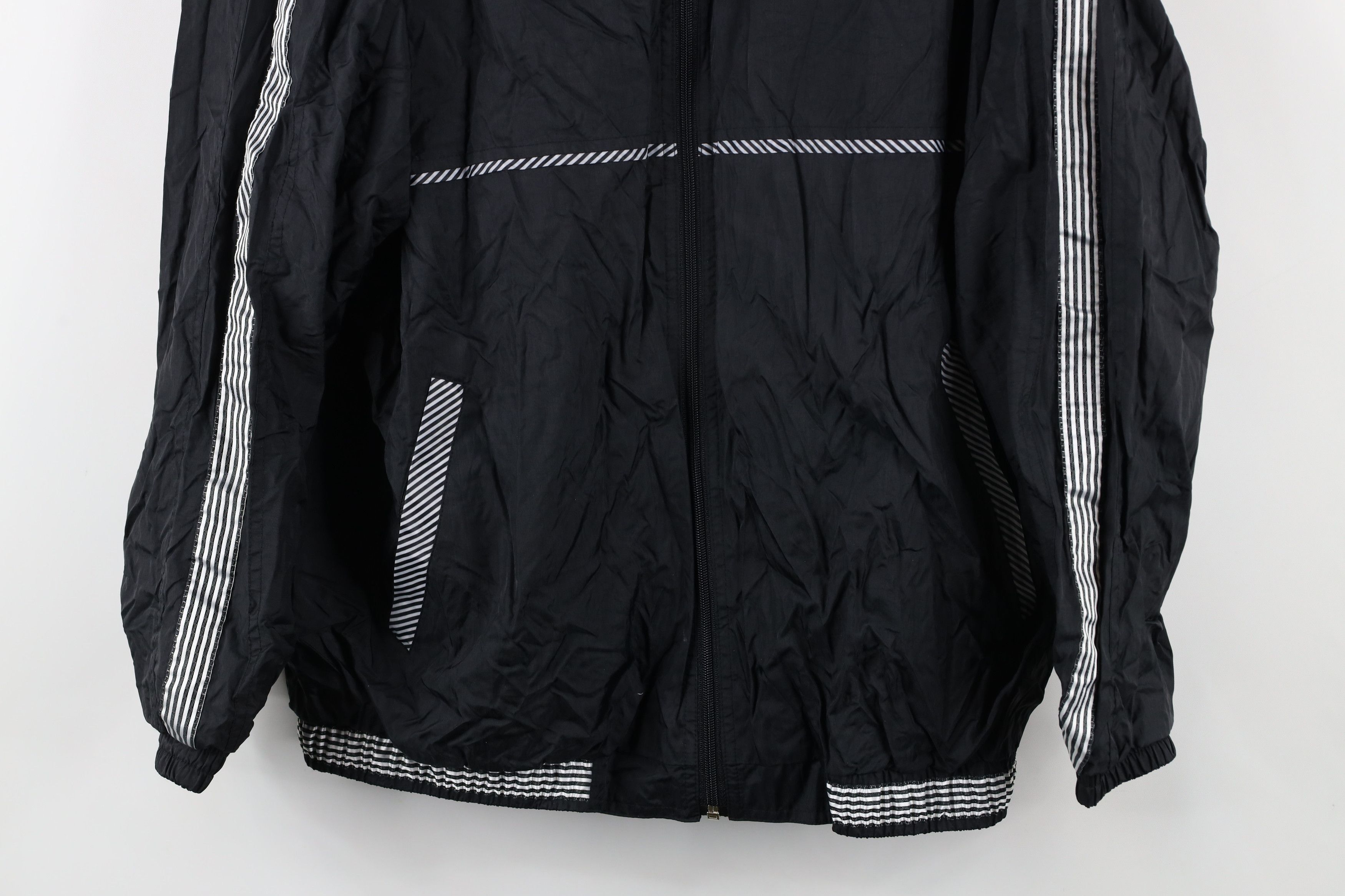 Vintage Vintage 90s Streetwear Full Zip Windbreaker Jacket Black Size XL / US 12-14 / IT 48-50 - 3 Thumbnail