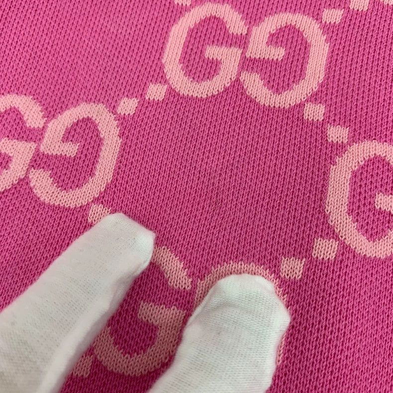 Other Gucci Pink logo jacquad cotton round-neck single-breasted Size M / US 6-8 / IT 42-44 - 9 Thumbnail
