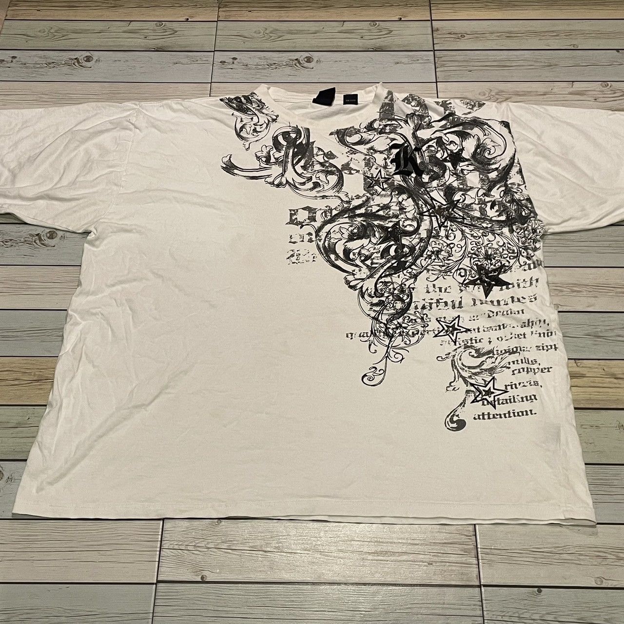 Affliction × Ed Hardy × Tapout 3xl Karl Kani Wings Cross Tee Y2K Affliction Style Size US XXL / EU 58 / 5 - 1 Thumbnail