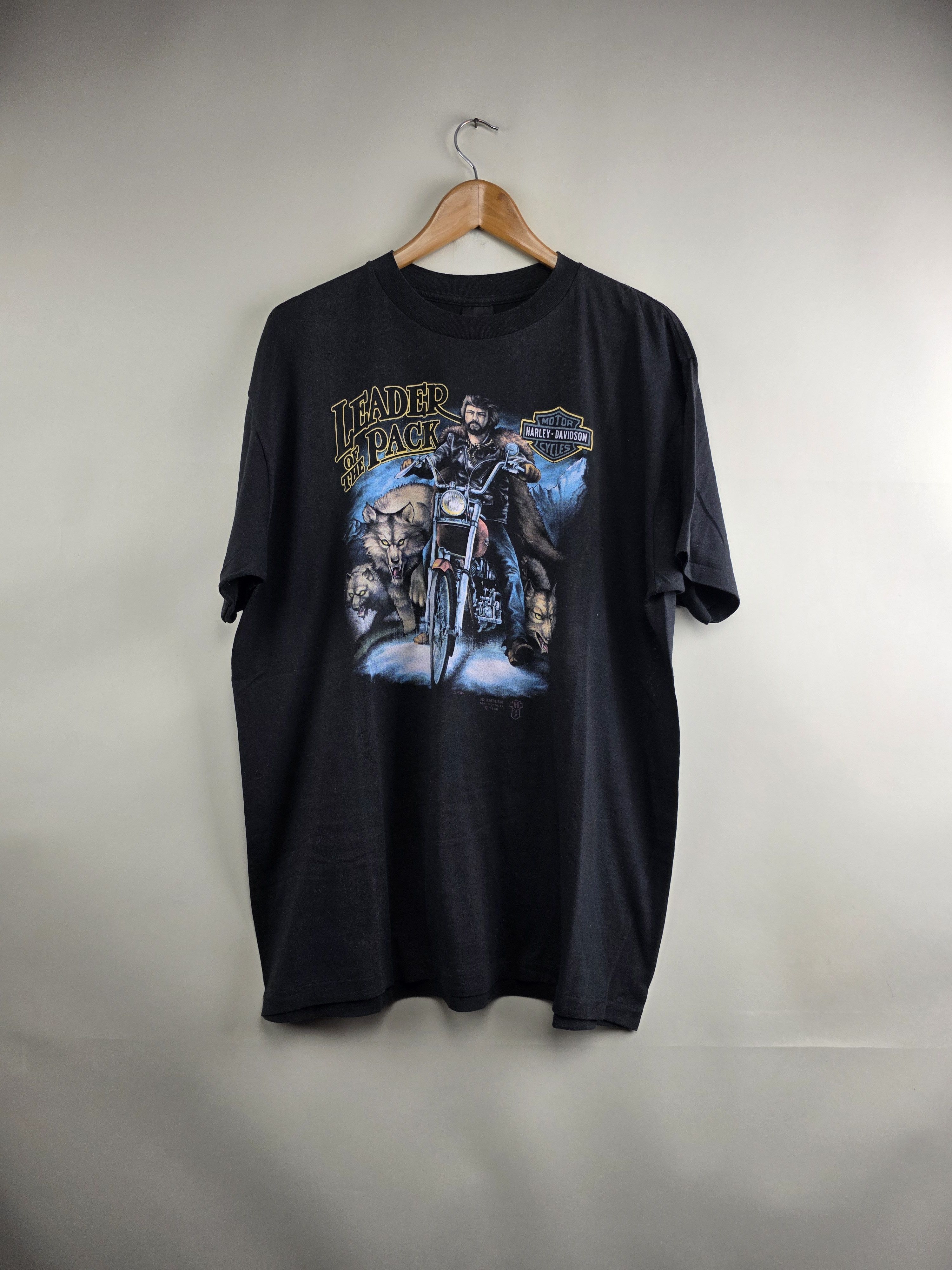 Harley Davidson × Vintage 1988 Harley Davidson Leader of the pack 3D Emblem XL Size US XL / EU 56 / 4 - 8 Thumbnail