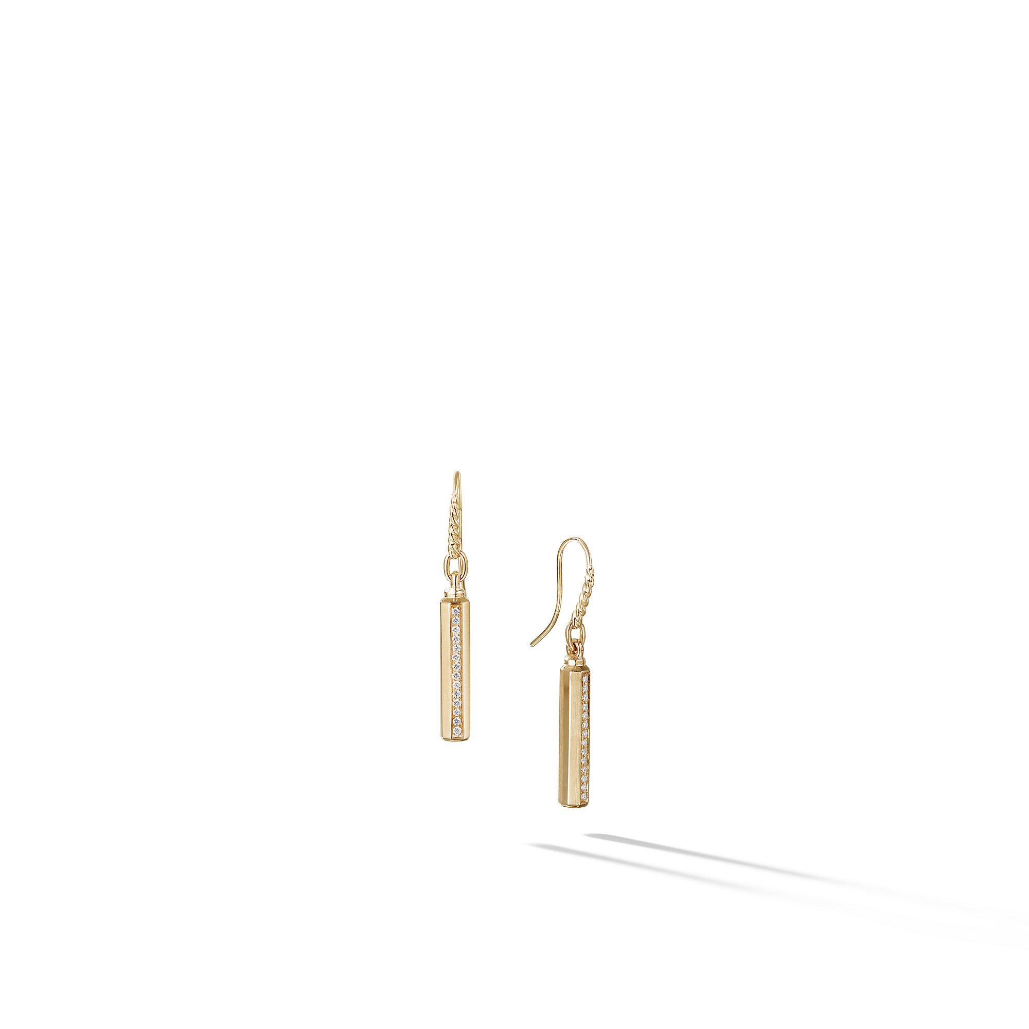 David Yurman o1w1db10525 Earrings in 18K Yellow Gold with Pave Diamond Size ONE SIZE - 1 Preview