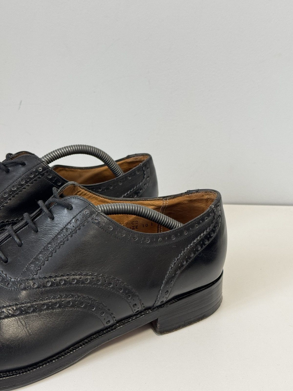 Barker Barker Black Leather Wingtip Brogue Oxford Shoes US 10.5 Size US 10.5 / EU 43-44 - 6 Thumbnail
