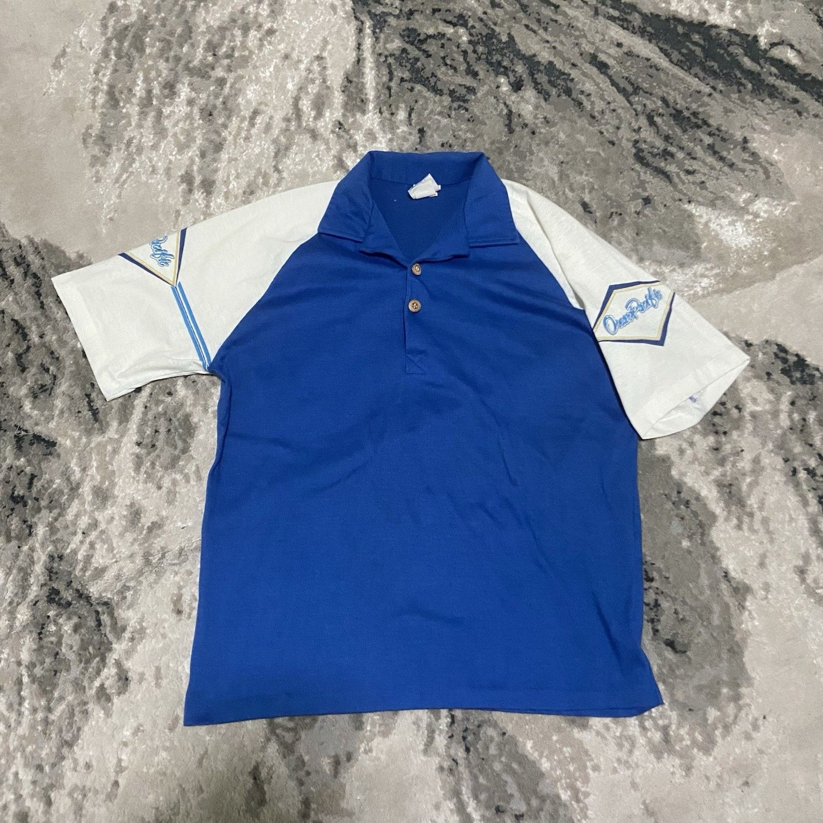 & Other Stories Ocean Pacific OP RARE VTG 70 80's Logo BLUE Polo SZ M Size US M / EU 48-50 / 2 - 1 Thumbnail
