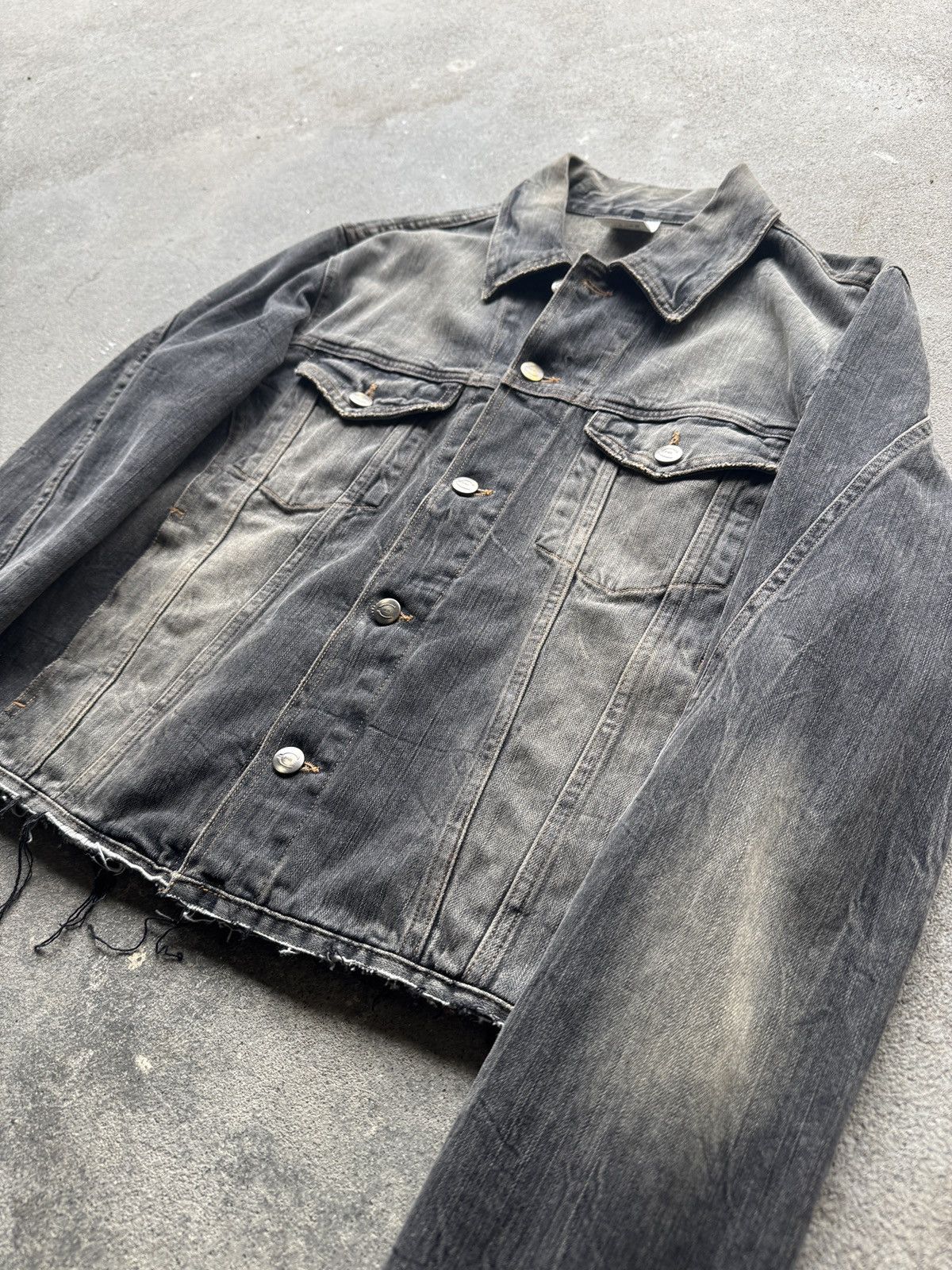 Roberto Cavalli Roberto Cavalli Cropped Denim Jacket Distressed Vintage Y2K Size US M / EU 48-50 / 2 - 2 Thumbnail