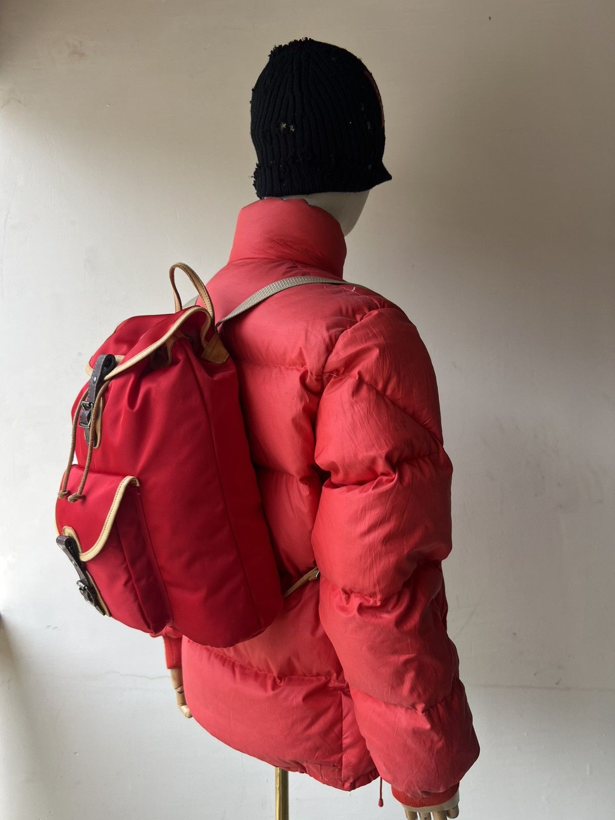Porter Vintage Porter by Yoshida Red Nylon Leather Backpack Bag Size ONE SIZE - 4 Thumbnail