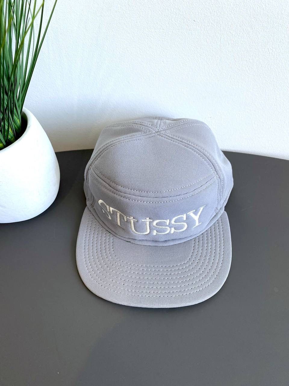Stussy Stussy Big Logo Vintage Grey Snapback Cap, One Size Size ONE SIZE - 3 Thumbnail