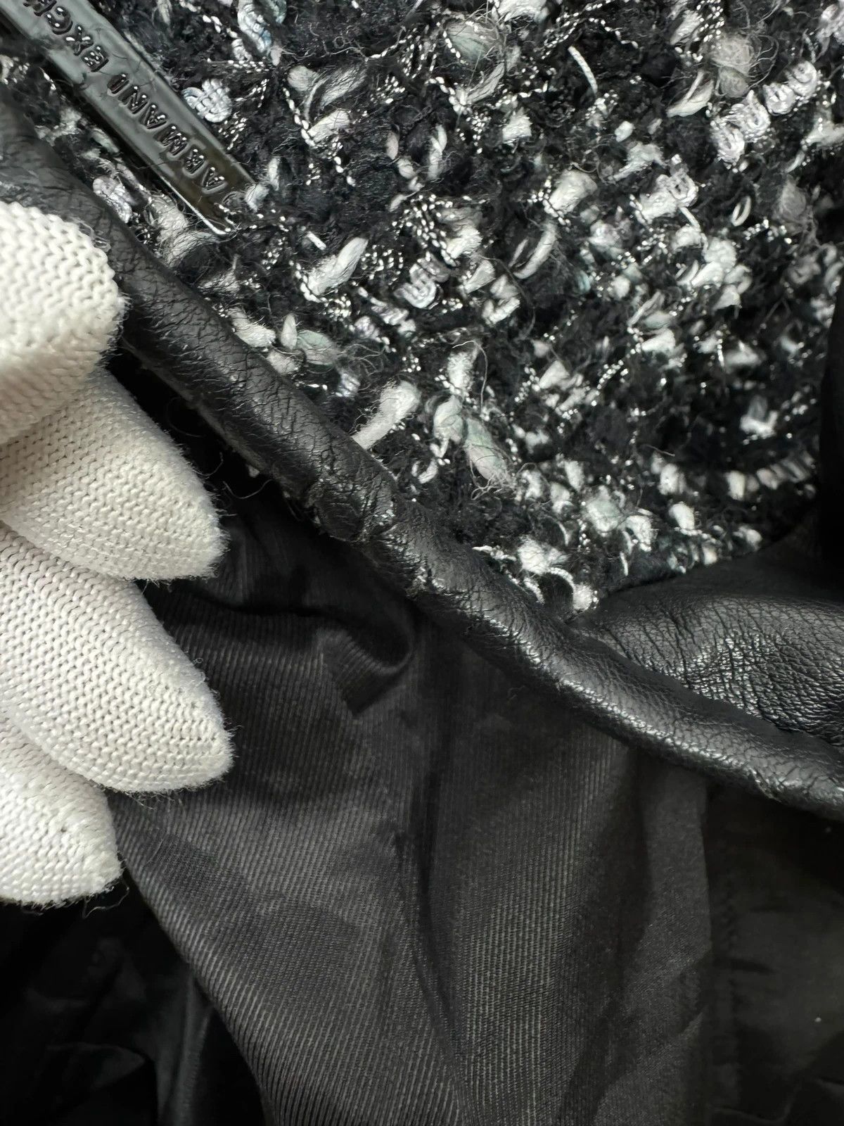 Armani Exchange Armani Exchange Tweed Wool Biker Jacket size XS Size XS / US 0-2 / IT 36-38 - 15 Thumbnail