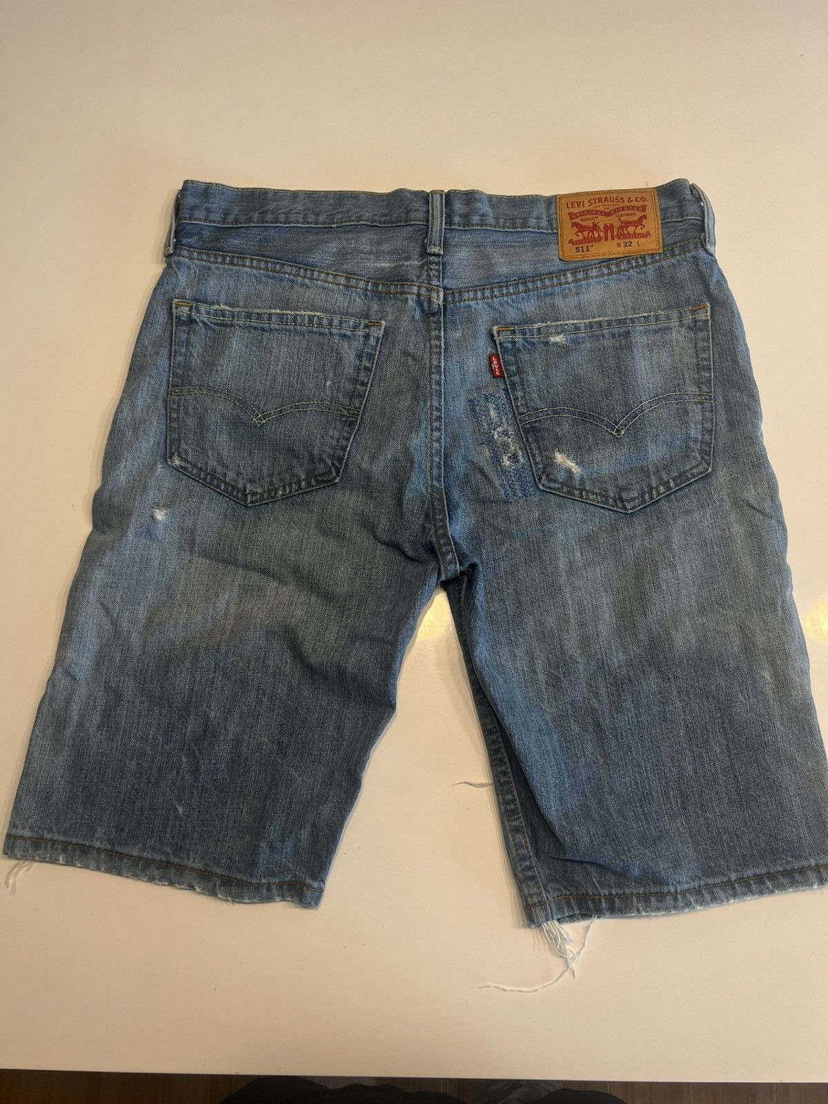Levi's Levis destroyed 511 denim shorts Size US 32 / EU 48 - 2 Thumbnail