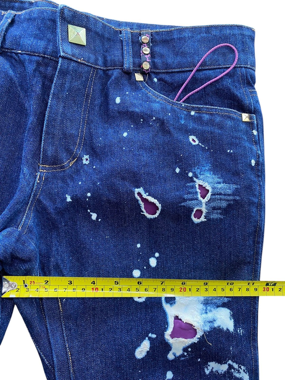 Japanese Brand Japanese Brand Paint Splatter Style Flare Denim Size US 36 / EU 52 - 7 Thumbnail