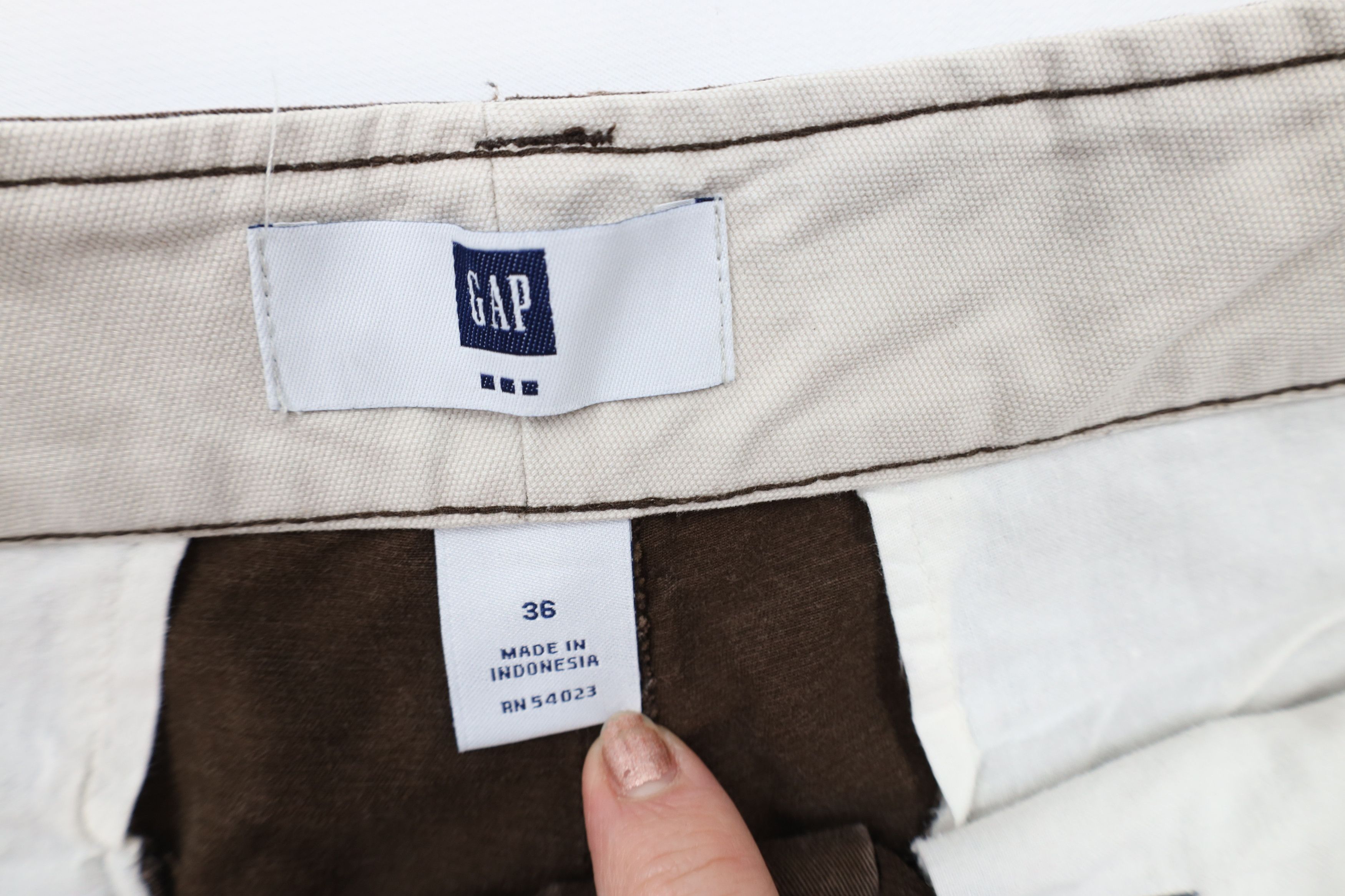 Gap × Vintage Vintage Gap Above Knee Heavyweight Cargo Shorts Brown Cotton Size US 36 / EU 52 - 8 Thumbnail