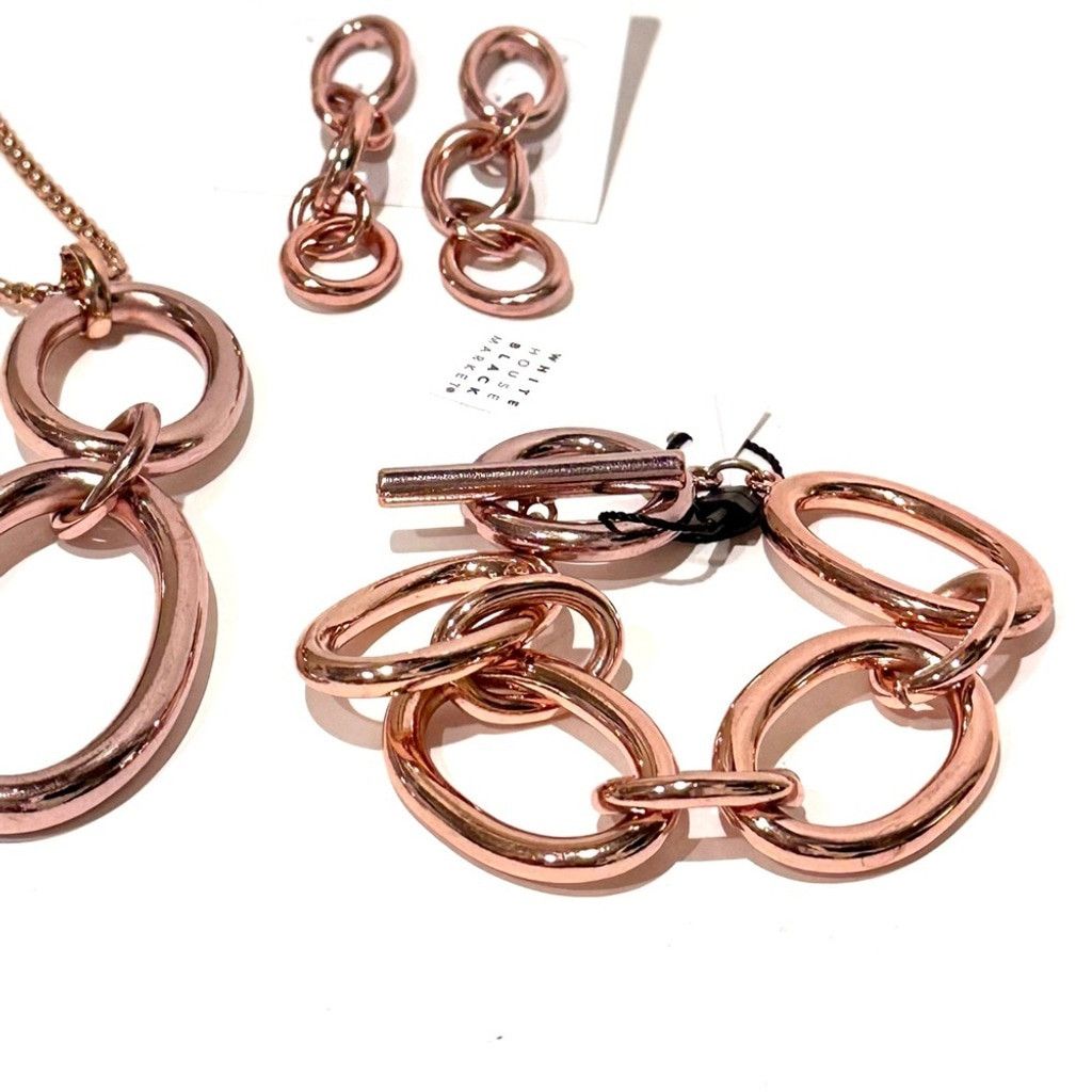 White House Black Market WHBM Rose Gold Oval Link Toggle Bracelet NWT Size ONE SIZE - 9 Thumbnail