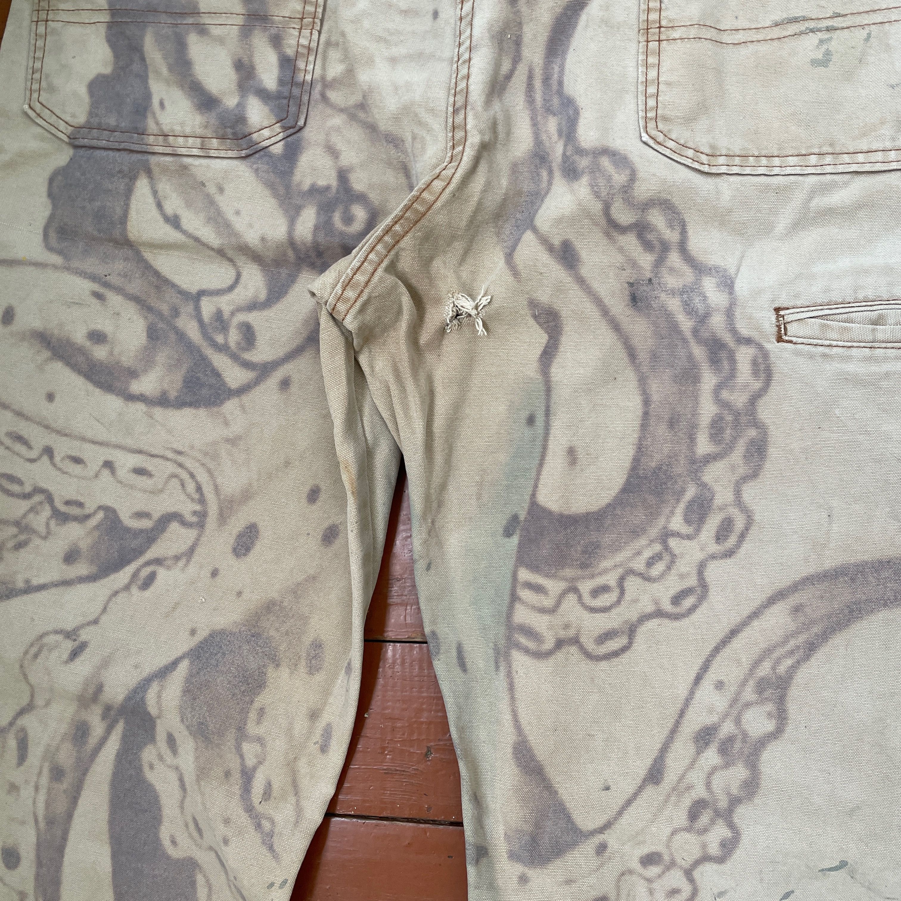 Dickies Dickies Custom Panrs art 1of1 animal octopus squid opium Size US 40 / EU 56 - 4 Thumbnail
