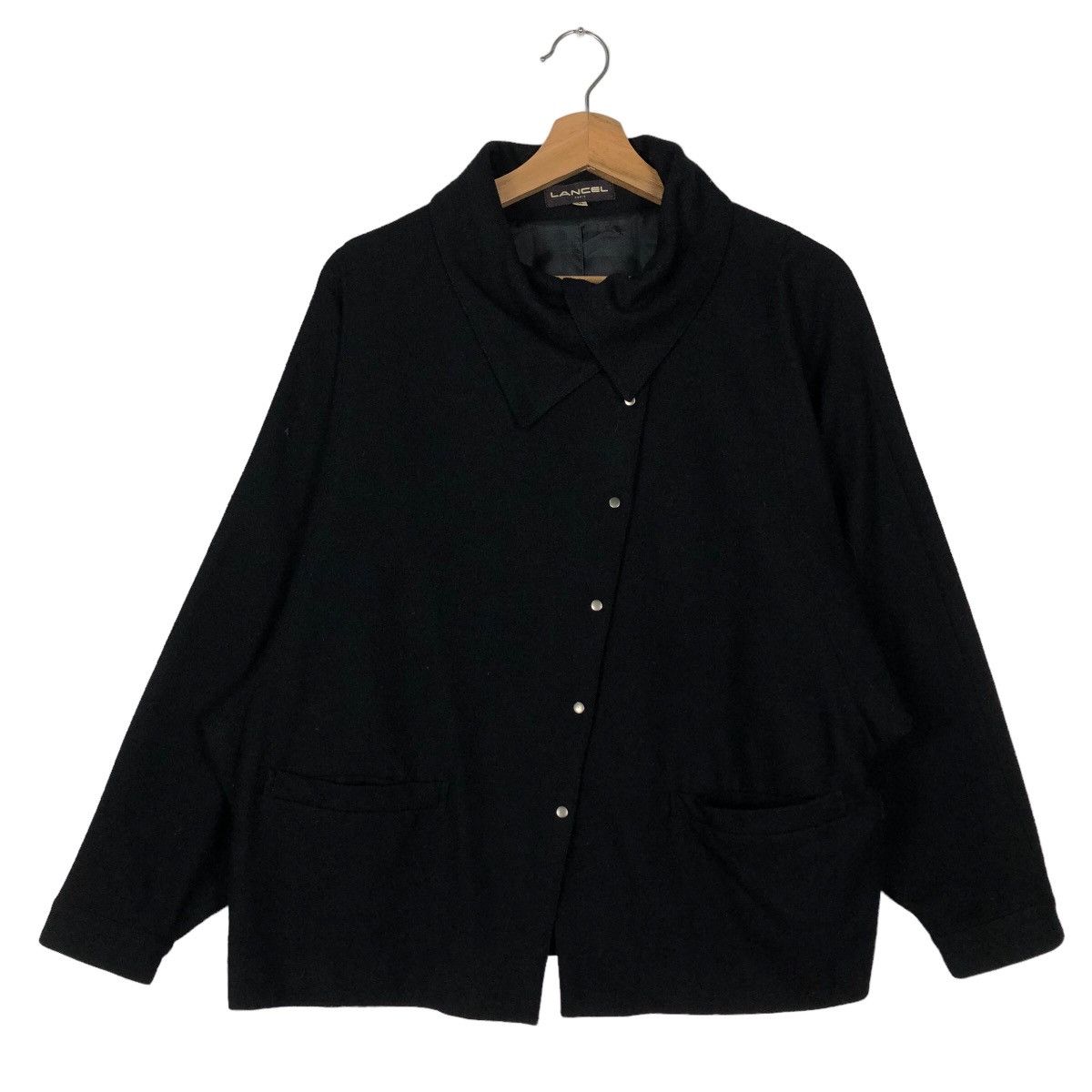 Lancel 🔥90’s Double Collar Wool Jacket Over Sized Lancel Paris Size US M / EU 48-50 / 2 - 1 Thumbnail