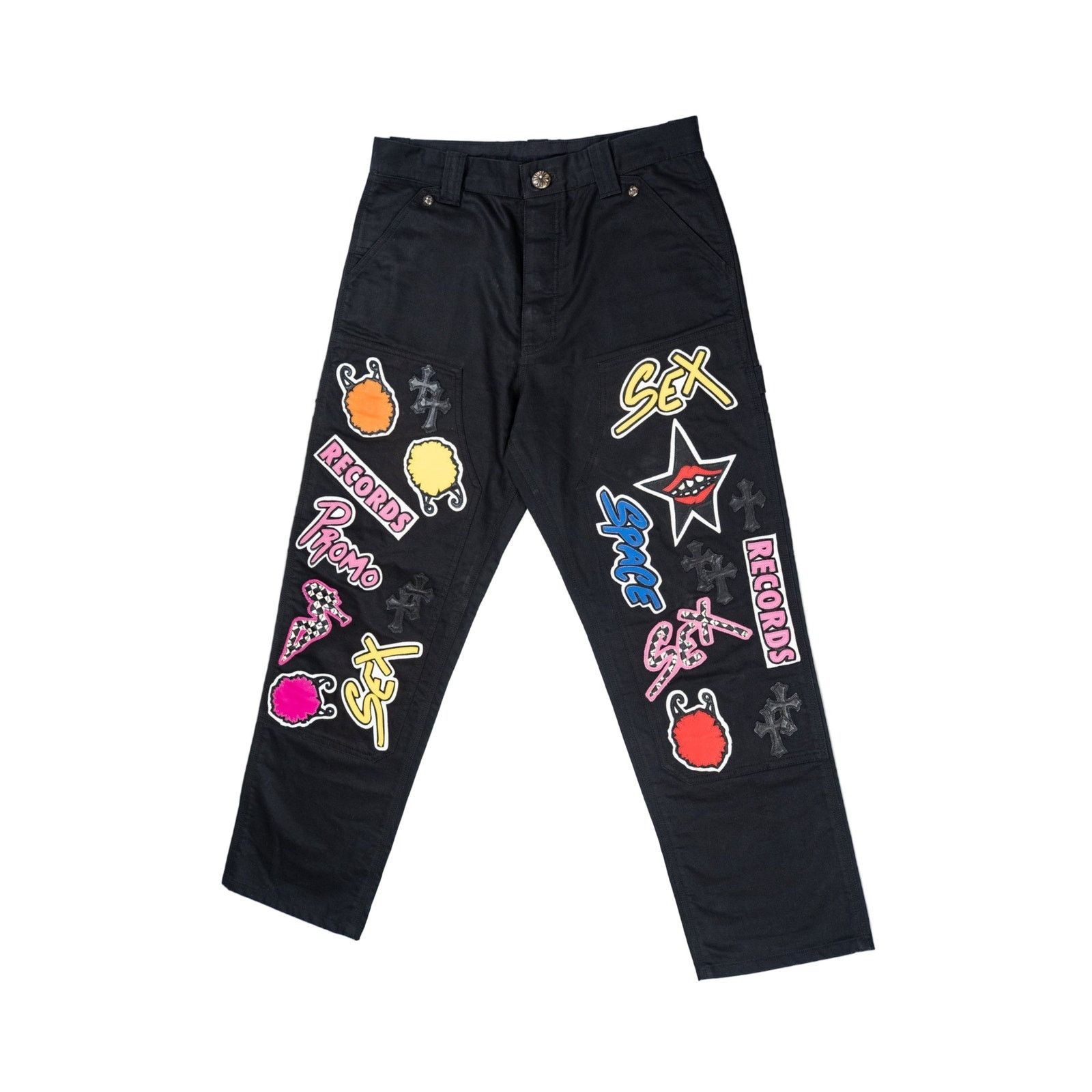 Chrome Hearts Sex Records Double Knee Carpenter Pants Size US 32 / EU 48 - 1 Thumbnail