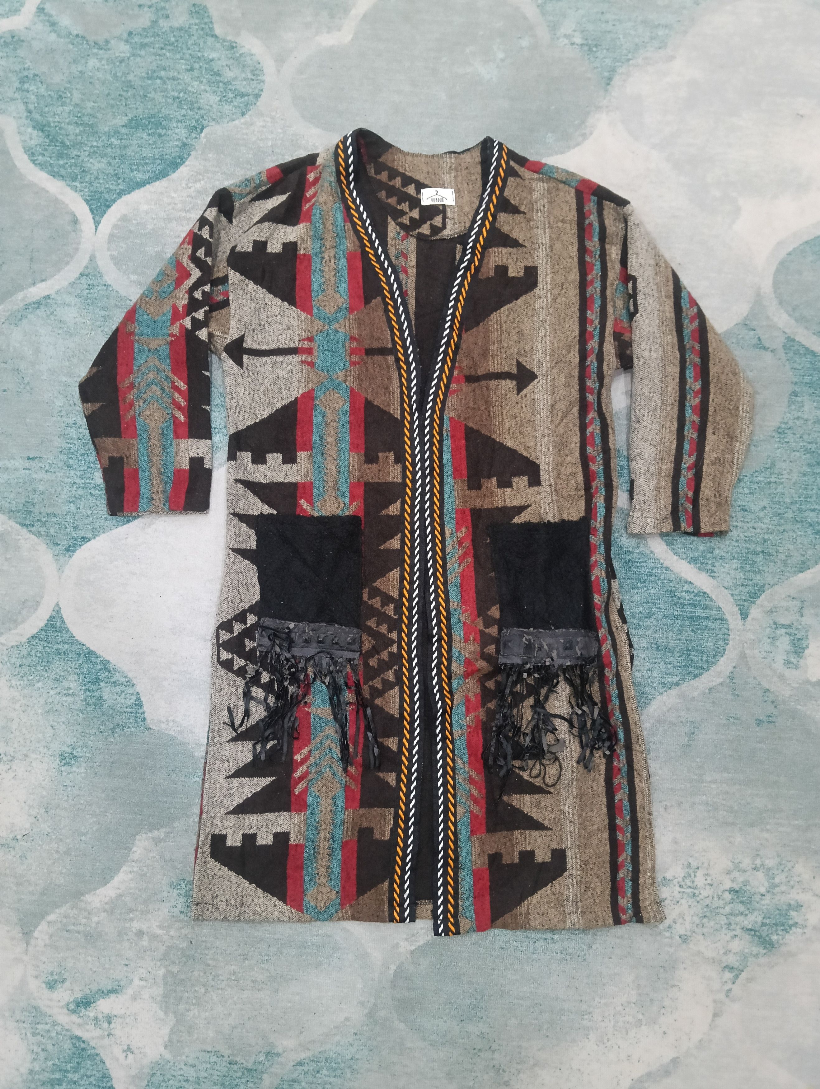 Japanese Brand × Vintage Yunduo Kimono Like Cardigan 2 Pocket With Colourful Colour Size US L / EU 52-54 / 3 - 1 Thumbnail