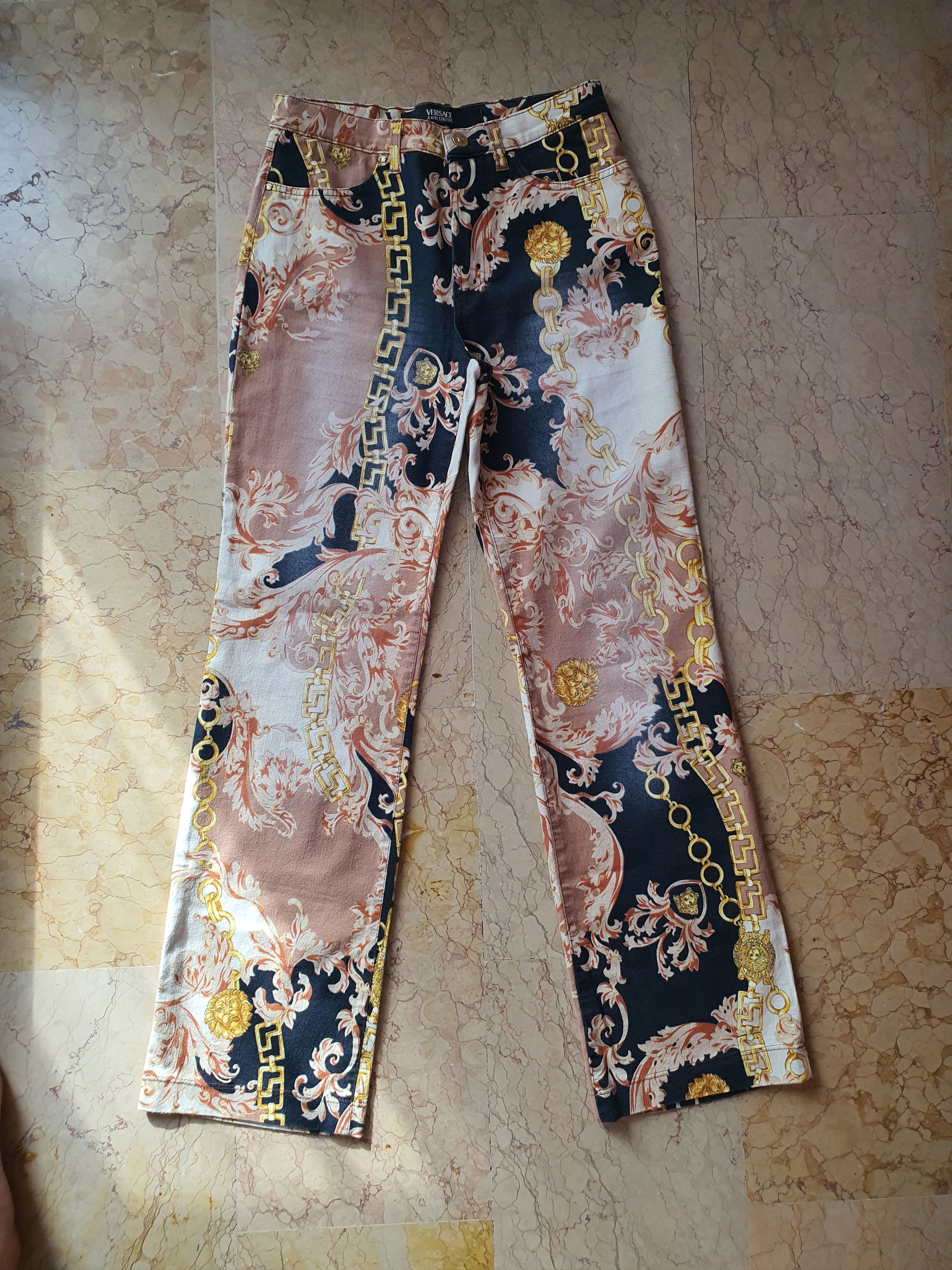 image of Versace Pants Printed, Women's (Size 29)