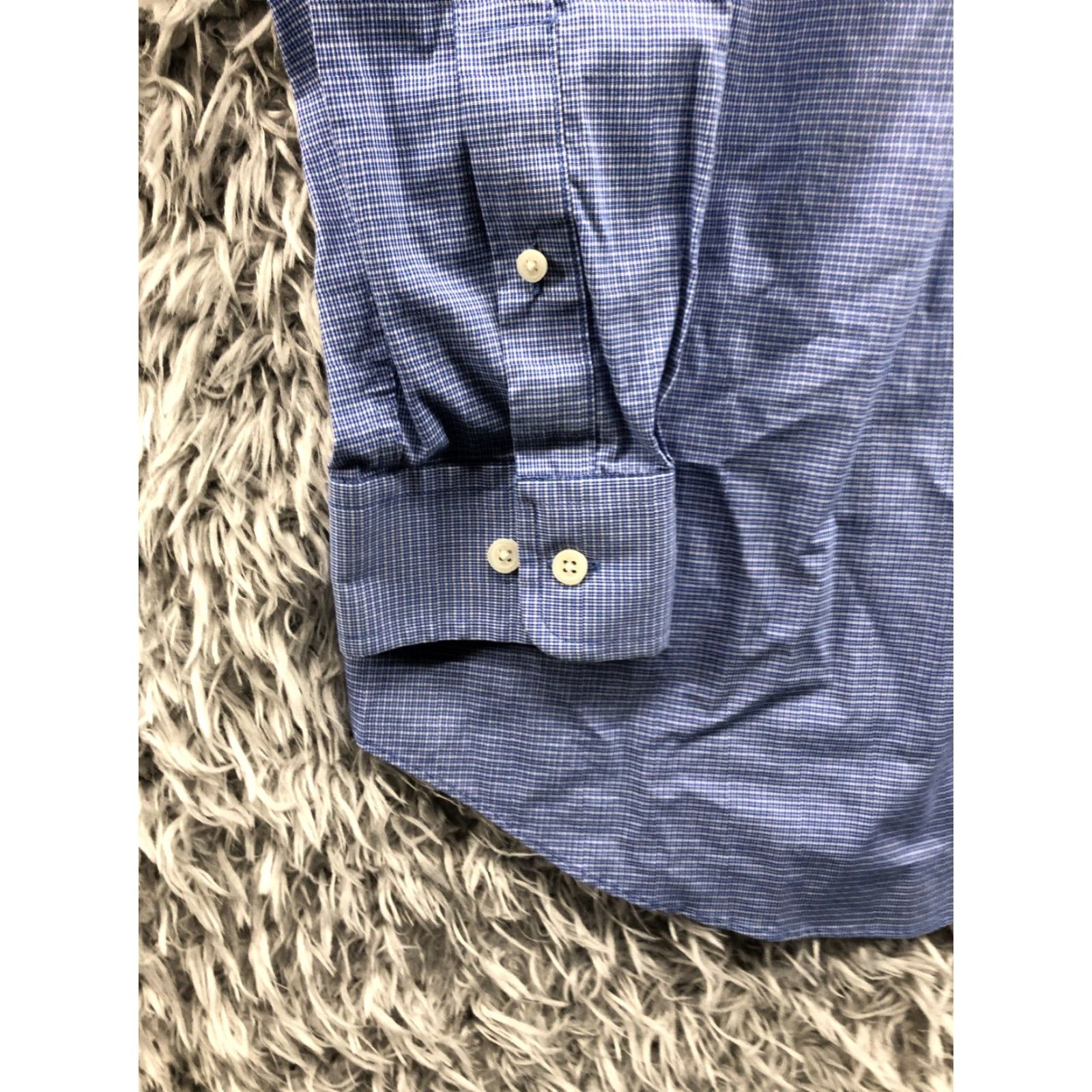 Croft & Barrow Croft & Barrow Classic Fit No Iron Shirt Mens Long Sleeve Size 17 Blue Plaid Button-Up Casual Shirt Size US XL / EU 56 / 4 - 2 Thumbnail