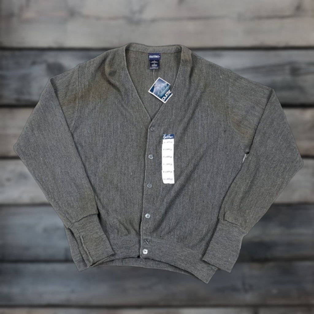 Etro VINTAGE Puritan Men's XL Gray Knit Cardigan Sweater 80s 90s Retro Hipster Casual Size US XL / EU 56 / 4 - 1 Thumbnail