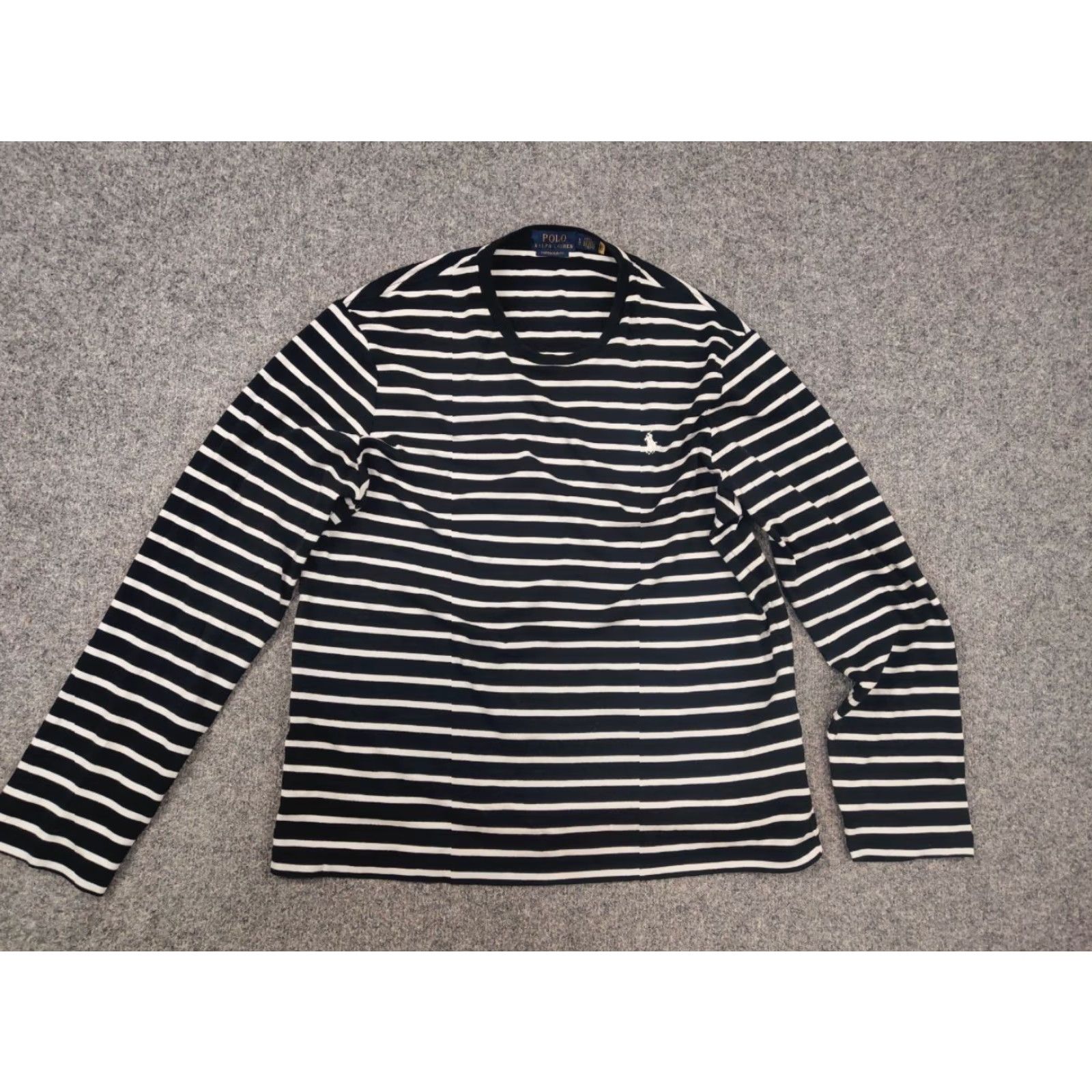 Polo Ralph Lauren VINTAGE Polo Ralph Lauren Black White Striped Long sleeve Polo Ralph Lauren Shirt L Mens Black 90s Vintage Polo Ralph Lauren Shirt Size US L / EU 52-54 / 3 - 6 Thumbnail