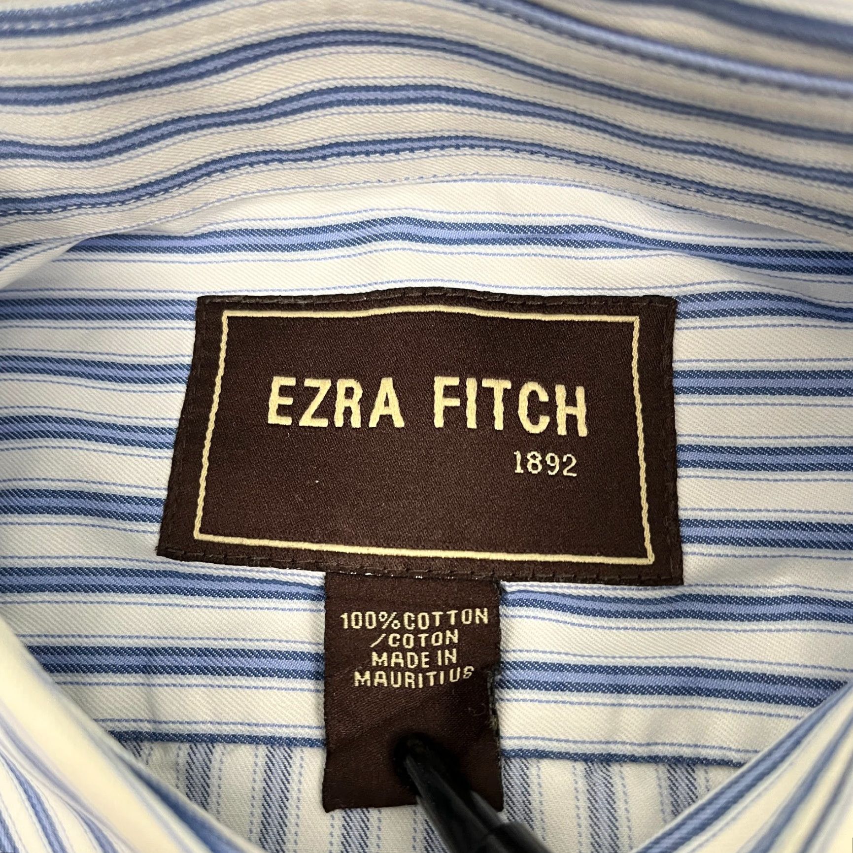 Abercrombie & Fitch VINTAGE Ezra Fitch Abercrombie Shirt Mens M Blue White Striped Button Up Cotton Y2K Size US M / EU 48-50 / 2 - 3 Thumbnail