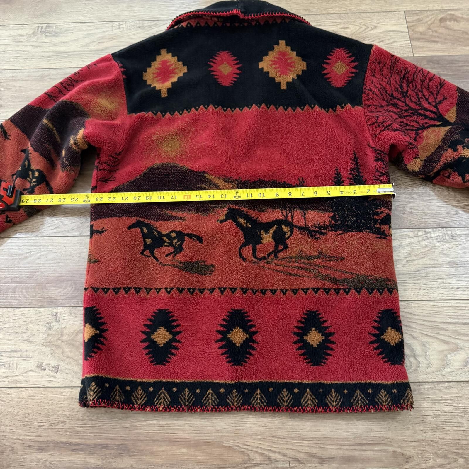 Other Vintage Southwestern Horse Animal Fleece AOP Aztec Jacket Size US L / EU 52-54 / 3 - 6 Thumbnail
